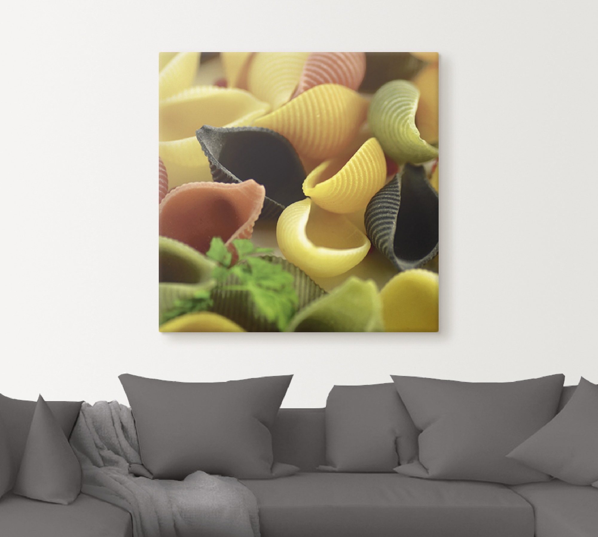 Artland Wandbild »Bunte Pasta«, Getreide, (1 St.), als Leinwandbild, Poster in verschied. Grössen