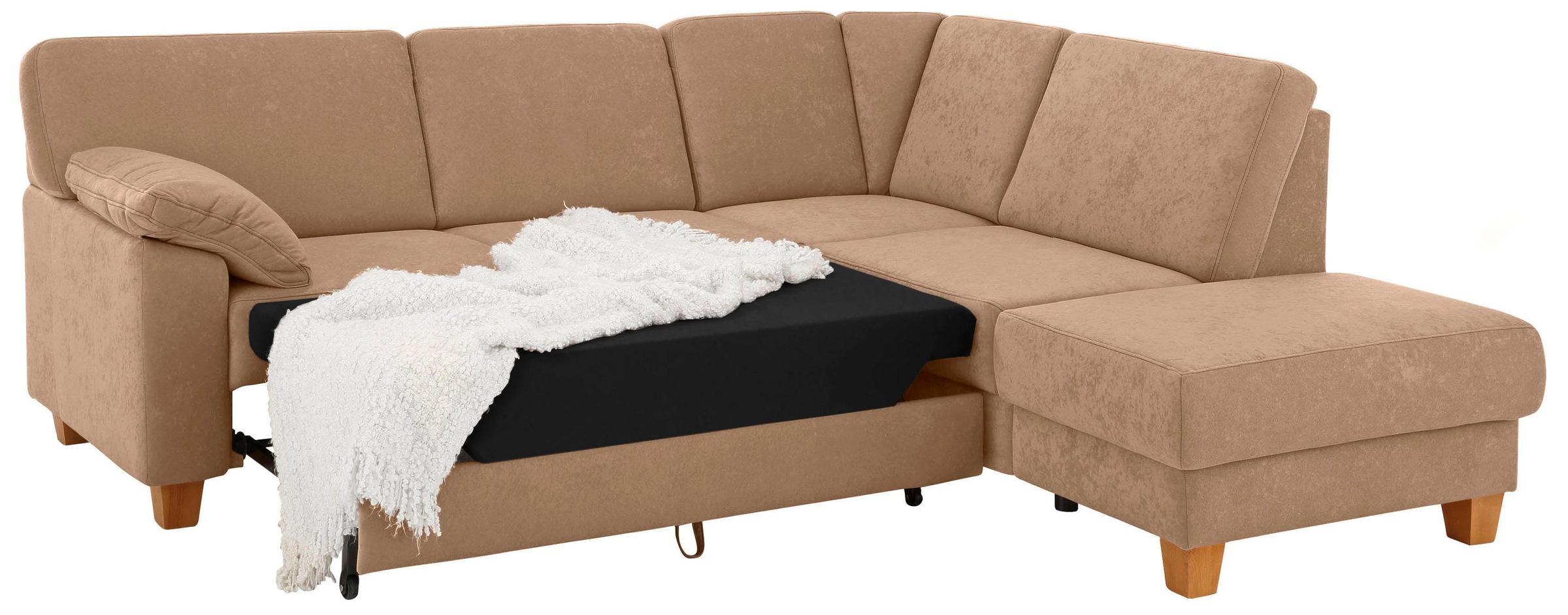 Home affaire Ecksofa »Belfort L-Form«, mit Federkern, wahlweise mit Bettfunktion und Stauraum