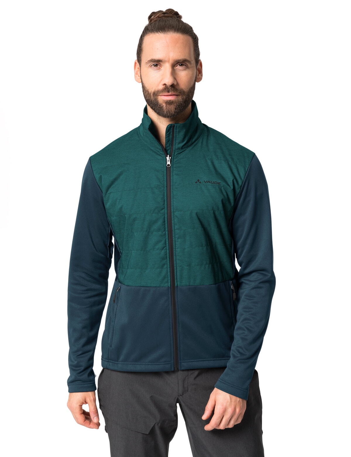 Image of VAUDE 3-in-1-Funktionsjacke mit Kapuze mit Reissverschlusstaschen, mit einstellbarer Kapuze, wärmend