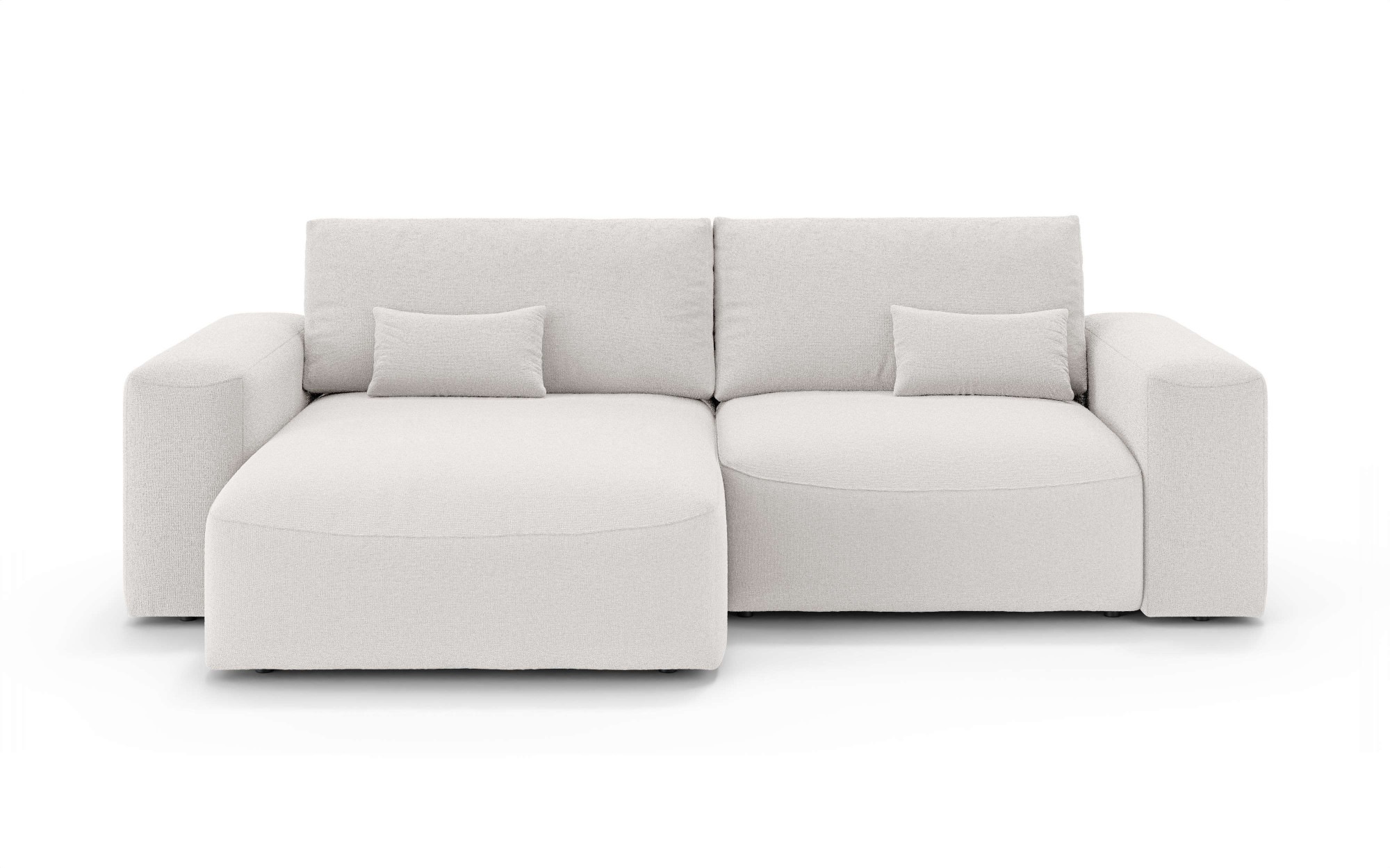 GOODproduct Canapé d'angle »MATTS Schlafsofa mit Bettkasten, Masse B/T/H: 265/159/89 cm« L-Form mit Recamiere rechts oder links, hoher Sitzkomfort