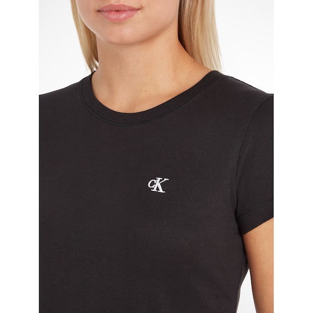 Calvin Klein Jeans T-Shirt »CK EMBROIDERY SLIM TEE«, mit gesticktem CK Logo  auf der Brust versandkostenfrei auf