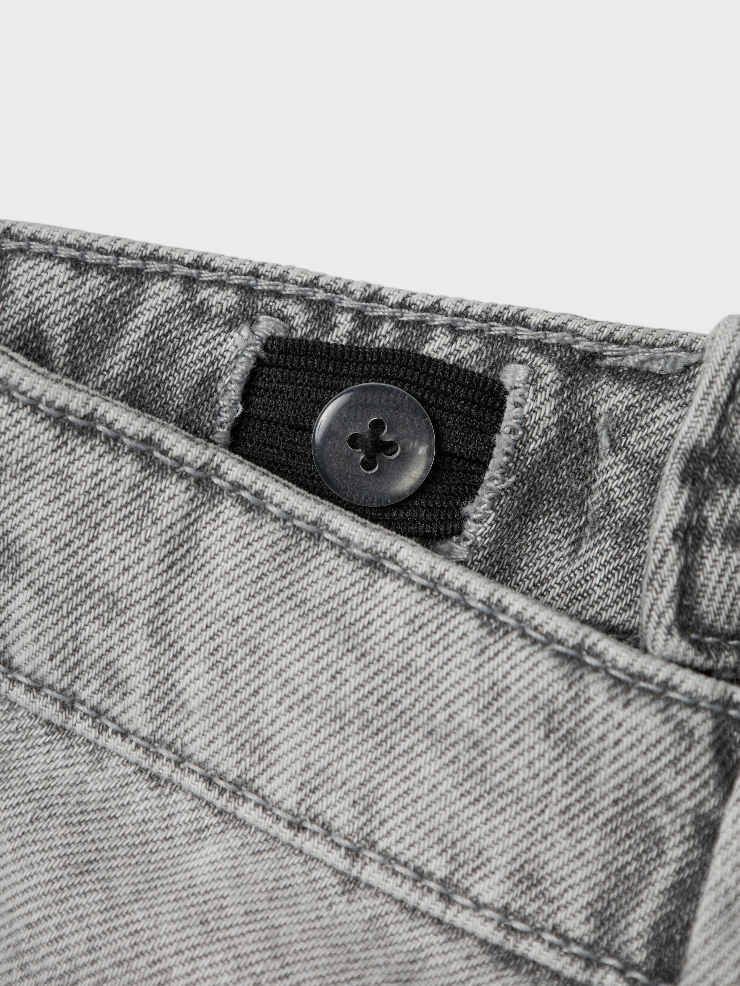 Name It Weite Jeans »NKFROSE für Mädchen mit weitem Bein und klassischem Sitz«, normal, Denim, Abriebeffekte, Reissverschluss