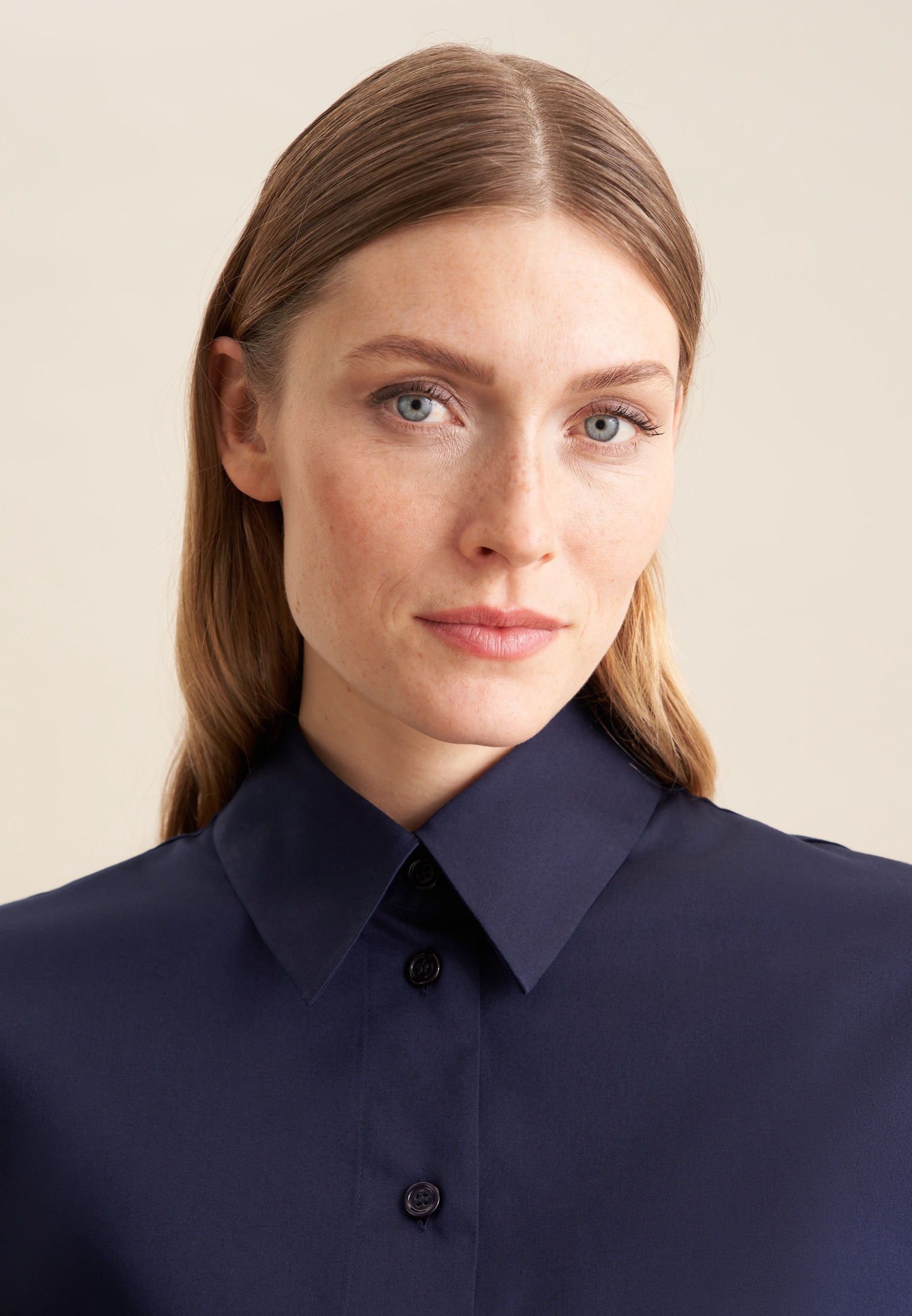 seidensticker Blouse chemise »Schwarze Rose« 1/2 Kragen Uni