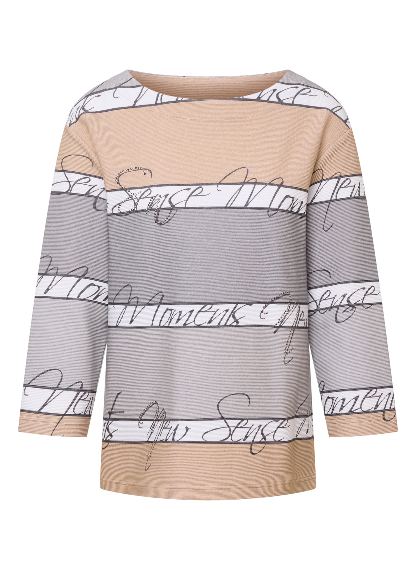 Rabe T-shirt à manches 3/4 mit Crinkle Optik