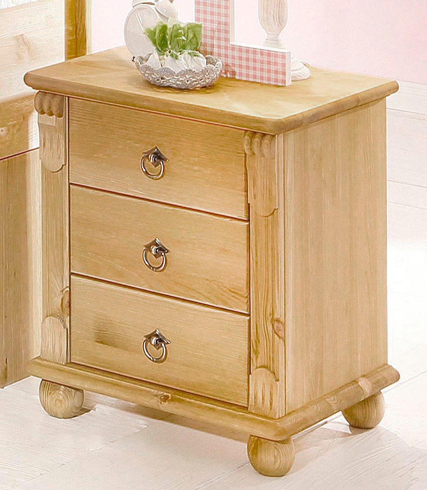 GOODproduct Nachtkommode »Tessin« aus massiver FSC®-zertifizierter Kiefer, mit 3 Schubladen