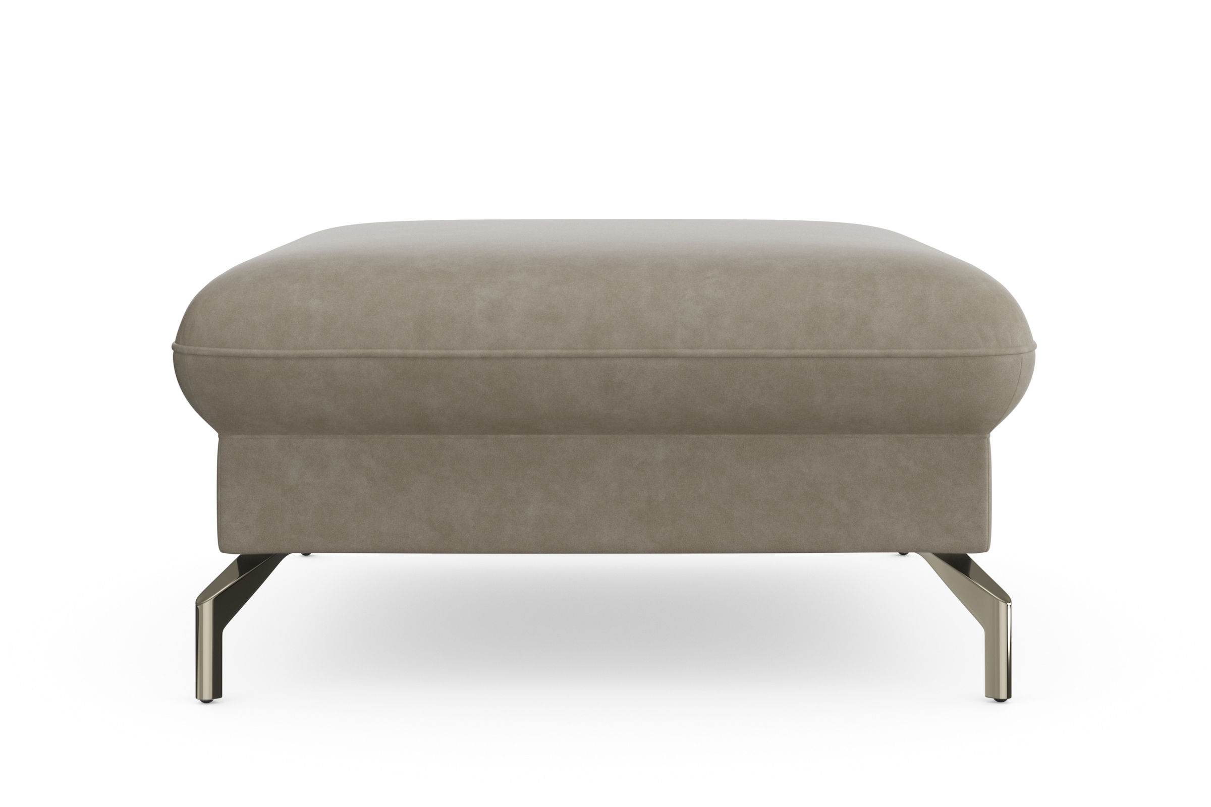 sit&more Hocker »Fashion« inklusive Federkern, mit satinierten Nickelfüssen