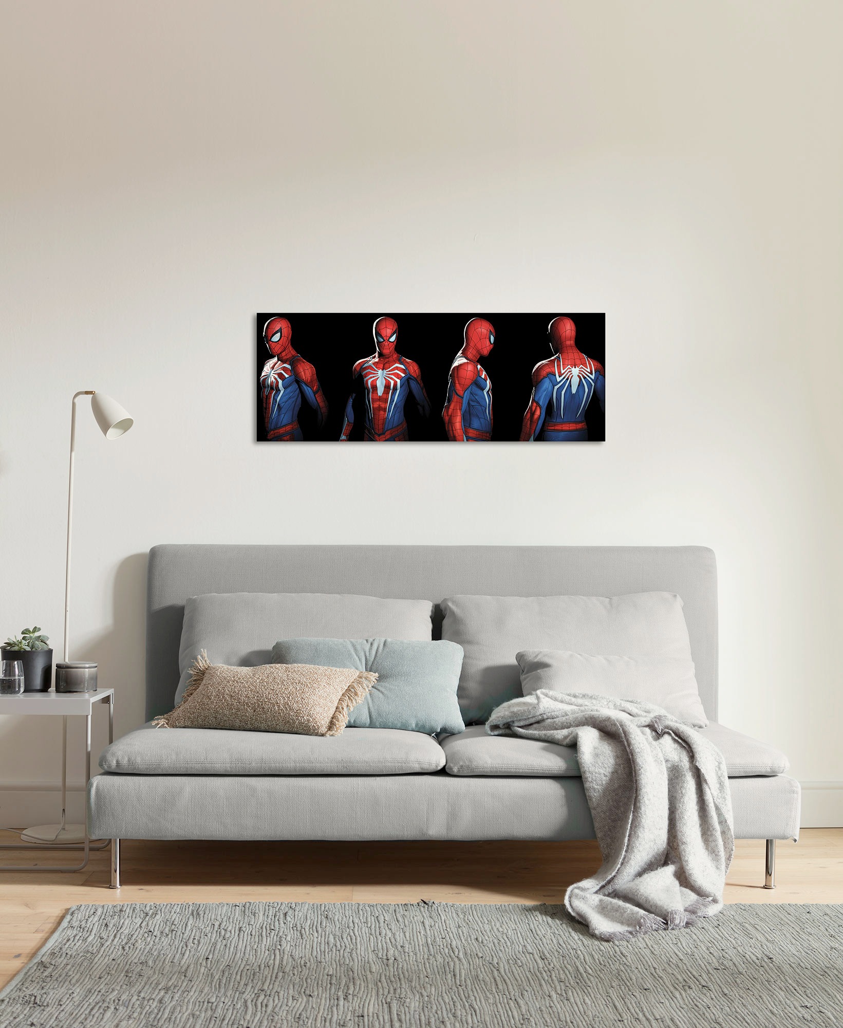 Image of Komar Leinwandbild "Marvel Spider-Man Portrait Photos" Disney Set, 1 Stk. tlg. 90 x 30 cm (Breite x Höhe) - Kinderzimmer, Dekoration