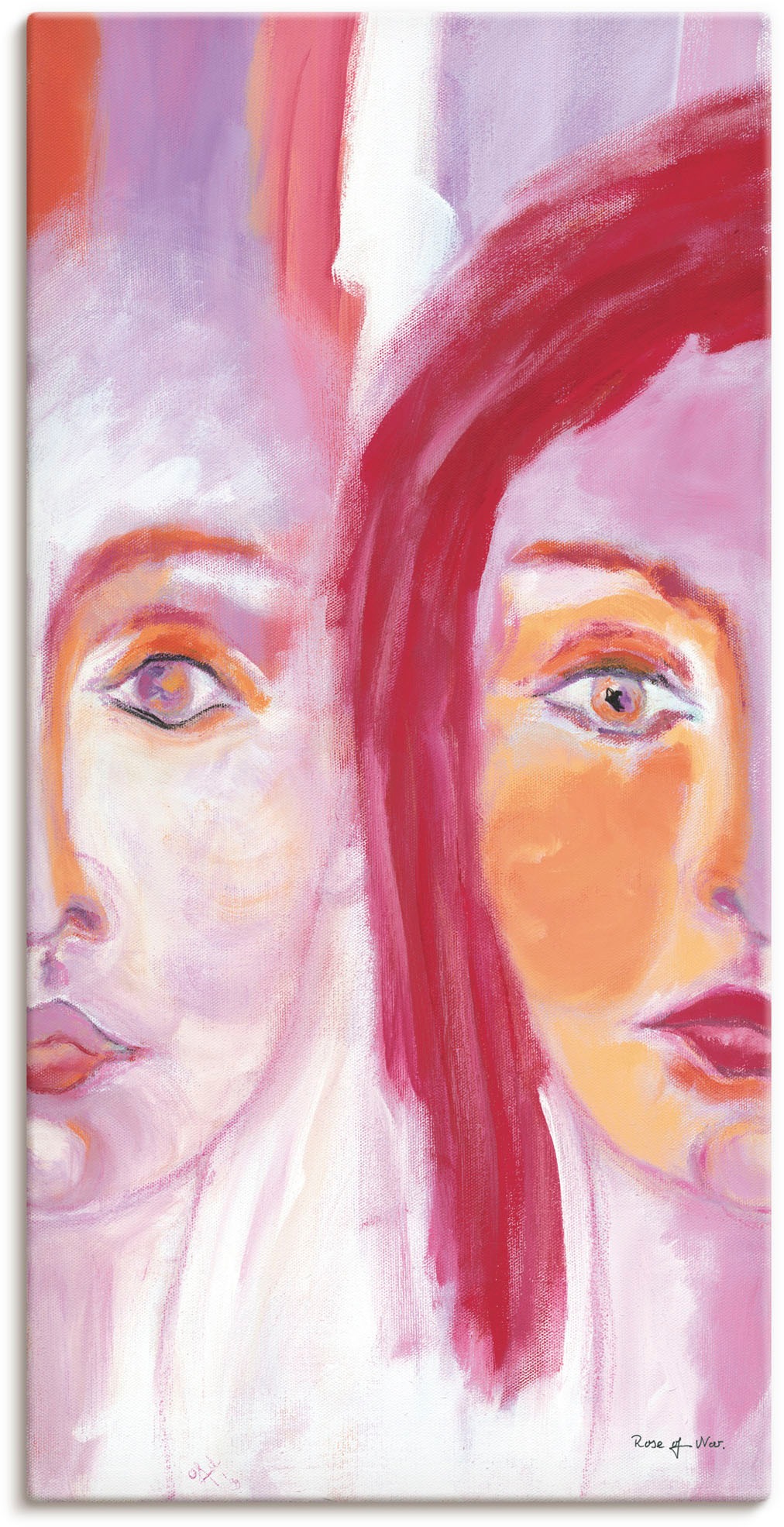Image of Artland Leinwandbild "Gesichter" Bilder von Frauen 1 Stk. tlg. auf Holzrahmen gespannt