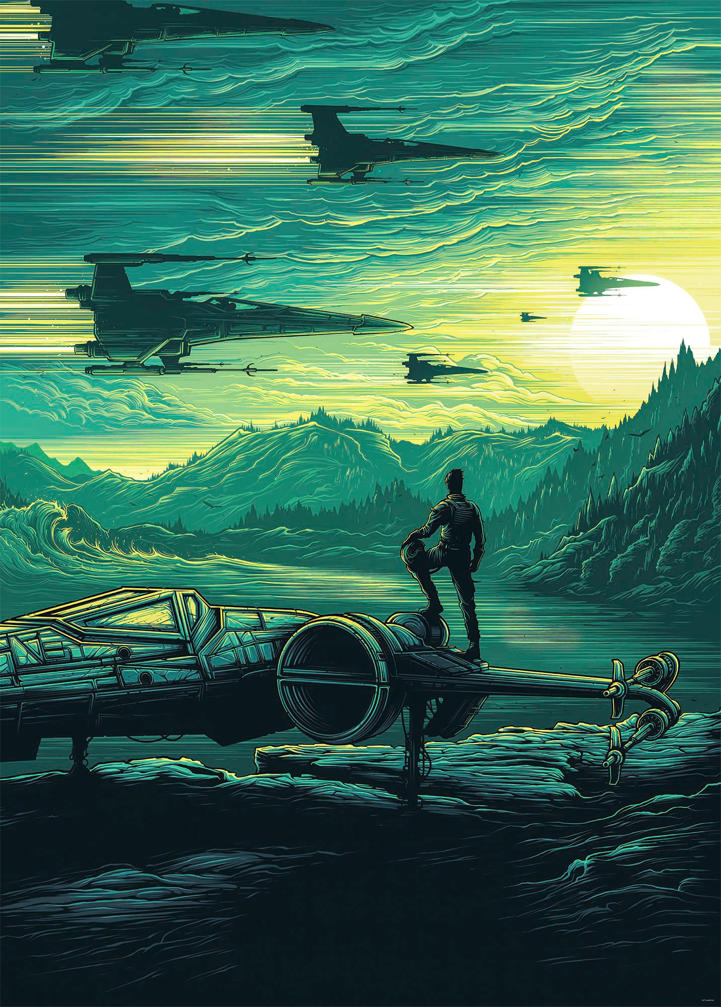 Image of Komar Fototapete »Star Wars X-Wing Assault Takodana«, bedruckt-Comic-Retro-mehrfarbig, BxH: 200x280 cm bei Ackermann Versand Schweiz