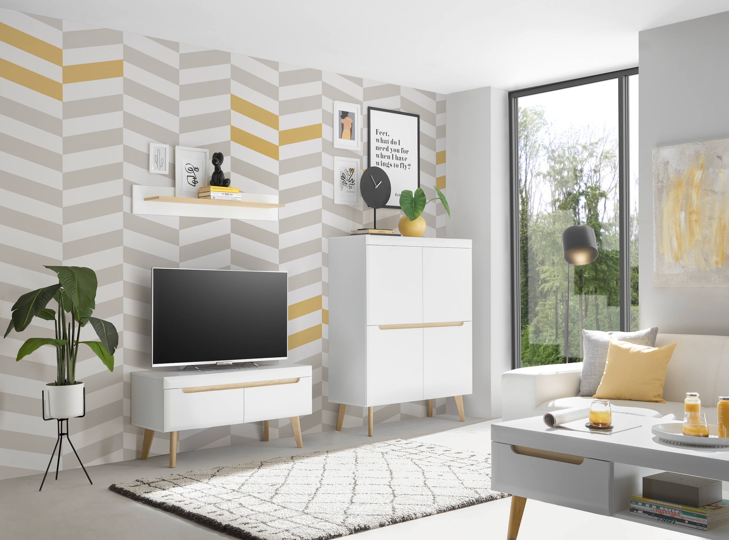 Image of Home affaire Wohnwand "Torge, Anbauwand, Schrankwand, Mediawand, Wohnzimmer-Set" 3 Stk. tlg.