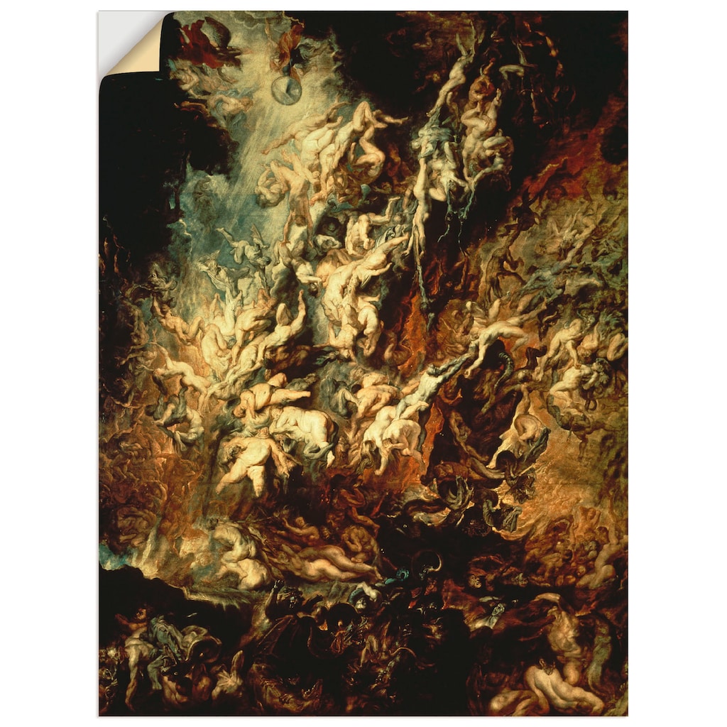Artland Kunstdruck »Höllensturz der Verdammten I«, Dark Fantasy, (1 St.)
