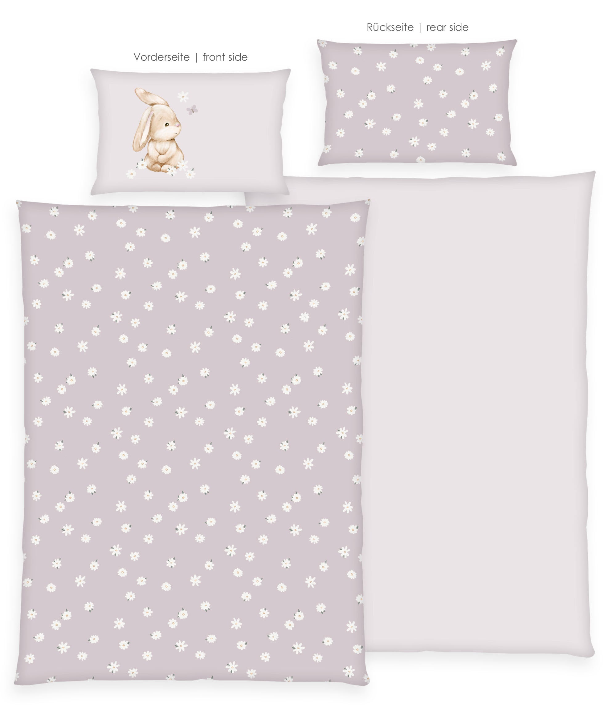 Baby Best Babybettwäsche »BabyBest Flower Bunny« 2 Stk. Flanellbettwäsche