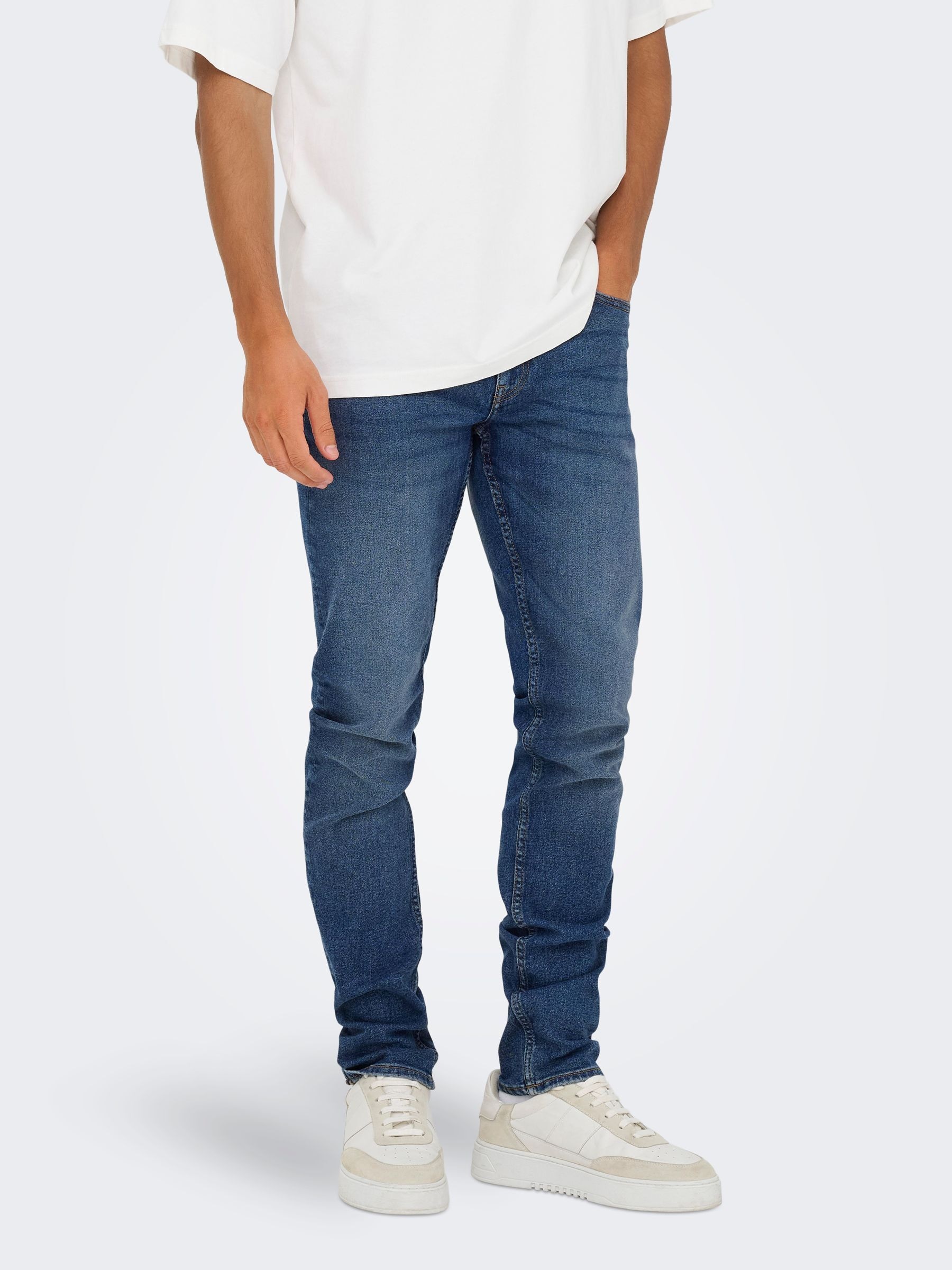 Image of ONLY & SONS Slim-fit-Jeans "ONSLOOM SLIM 5748 EY BOX JEANS MU" Baumwollmischung, slim fit
