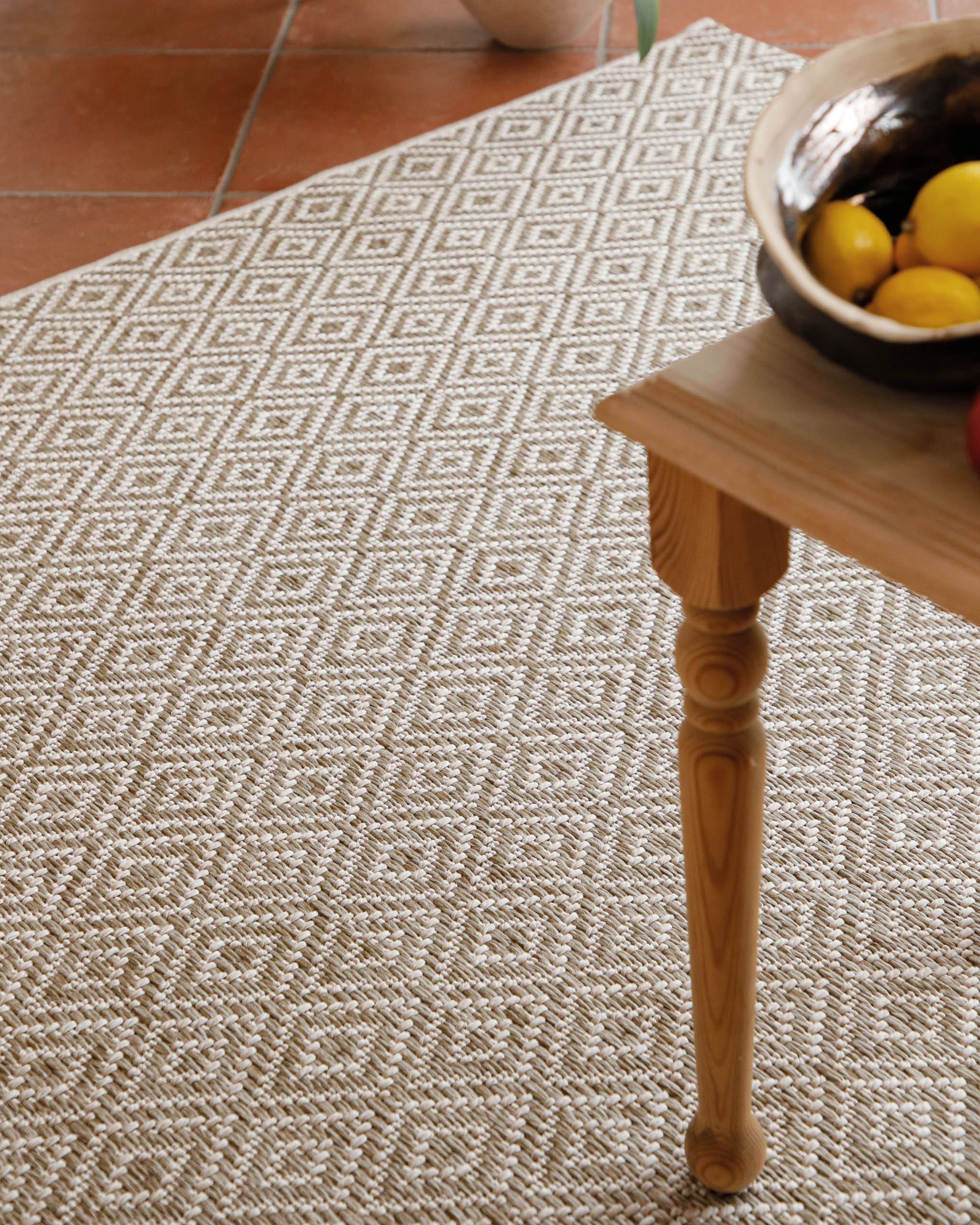 Wecon home Teppich »Miami Beach« rechteckig 5 mm Höhe In- & Outdoor Teppich, wetterfest, modernes Rauten Muster, Balkon