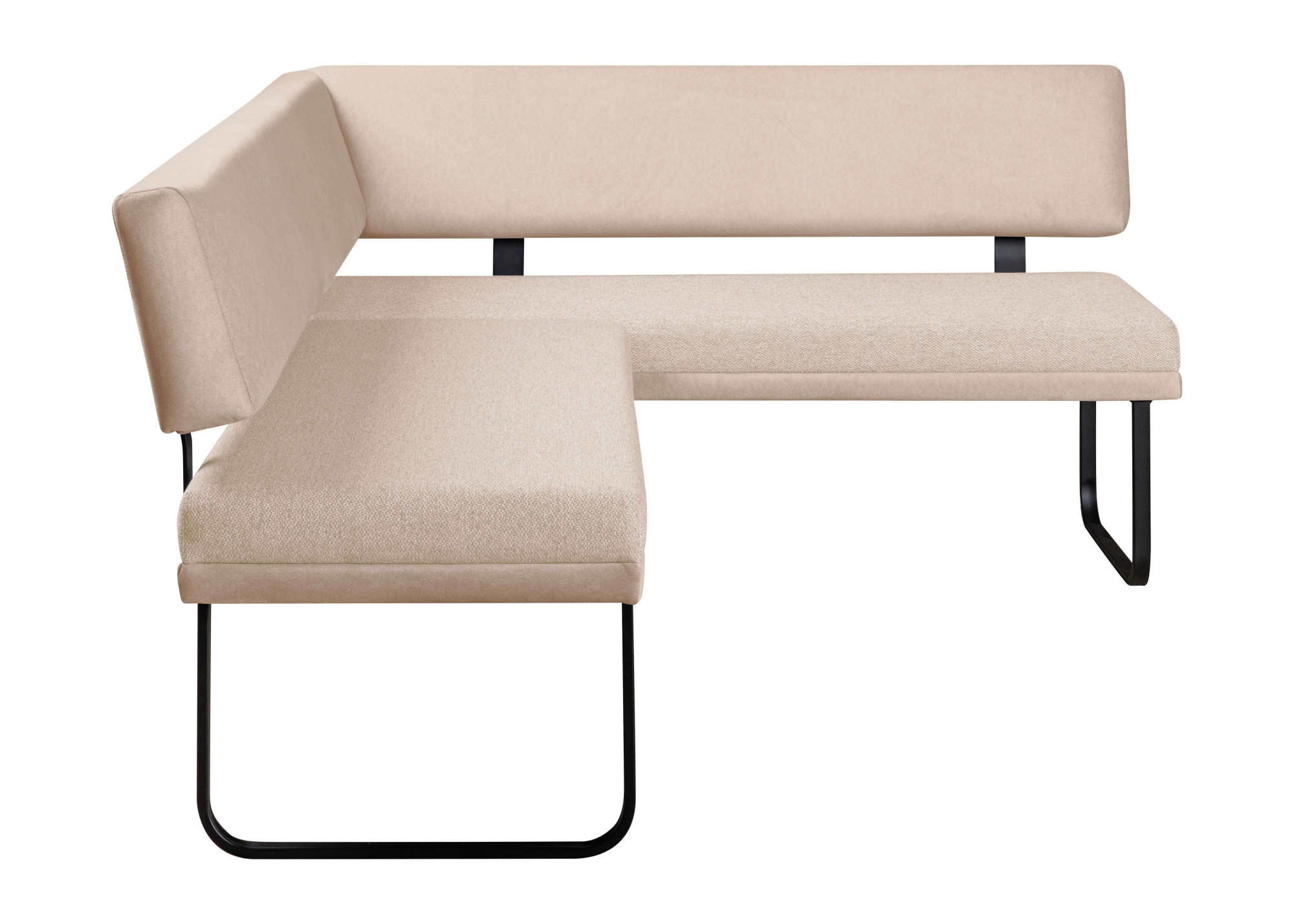 GOODproduct Eckbankgruppe »Gabi Essecke, Sitzgruppe, Eckbankgruppe, Küchenbankgruppe« Set, 4tlg, 4 tlg. tlg. Gestell aus matt-schwarzem Flachmetall, stabil, 2-Stoff-Design