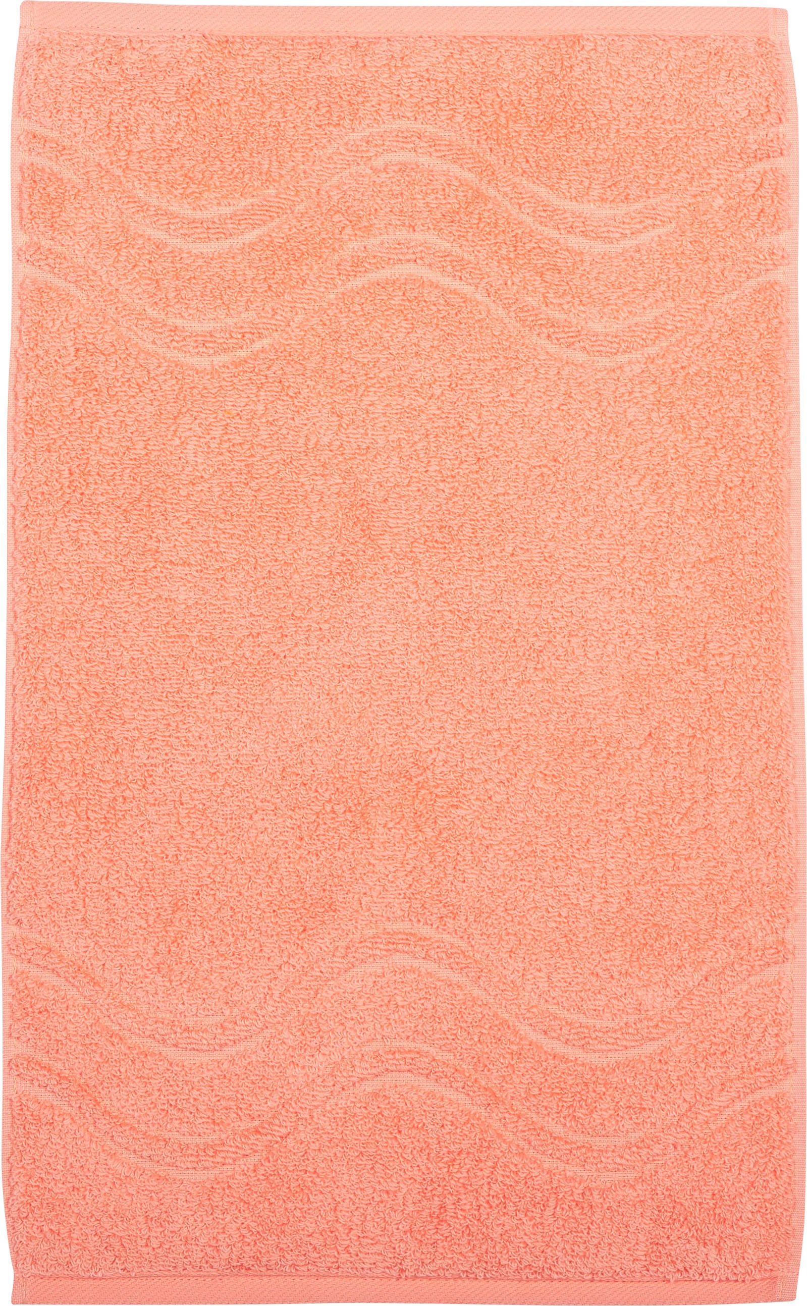 ROSS Gästehandtuch »Cashmere feeling«, (6 St.), mit Wellen-Bordüre