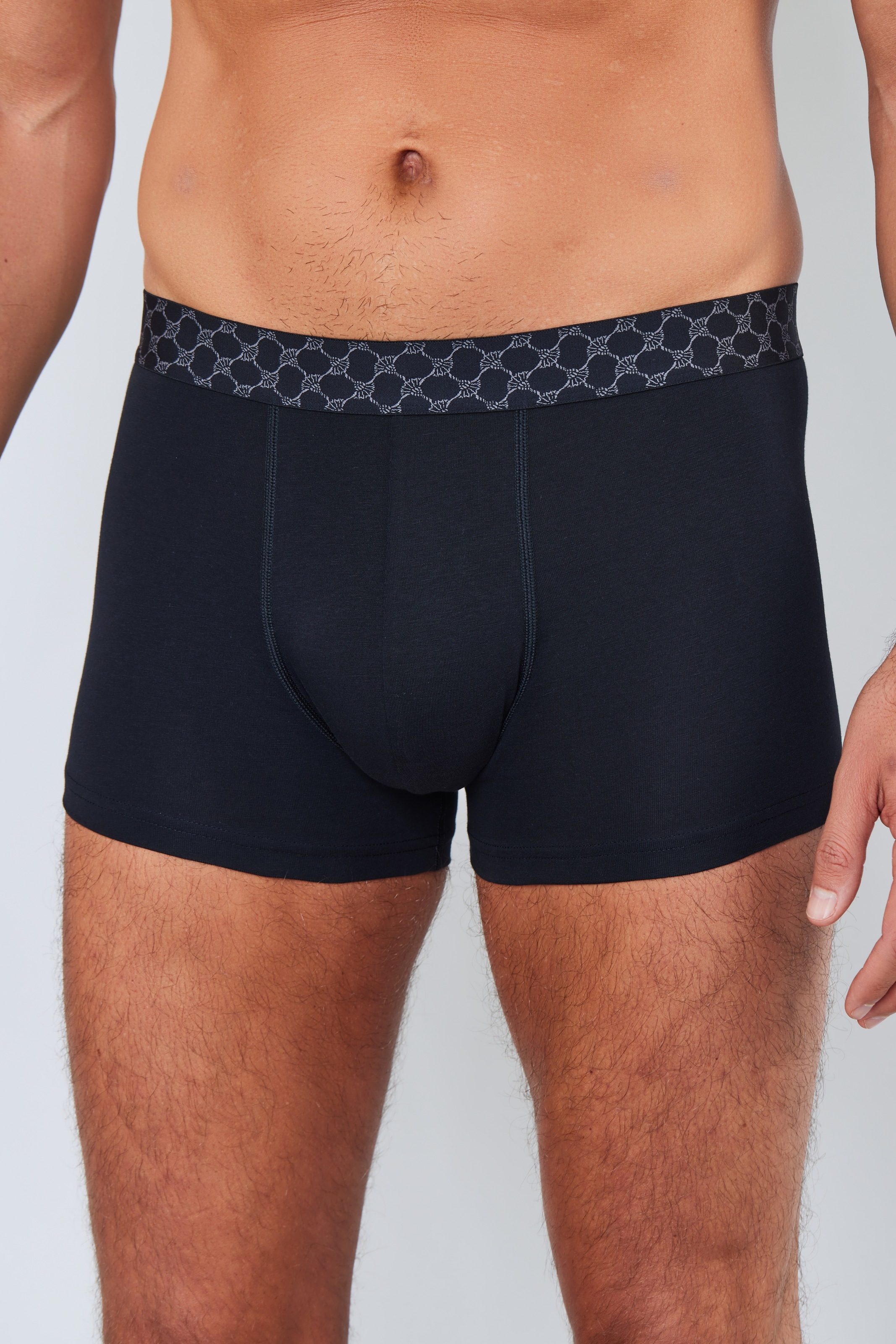 JOOP! Boxershorts »Everyday« 3er Pack,  Baumwoll-Mix, Cornflower-Design-Bund, elastisch, ohne Eingriff