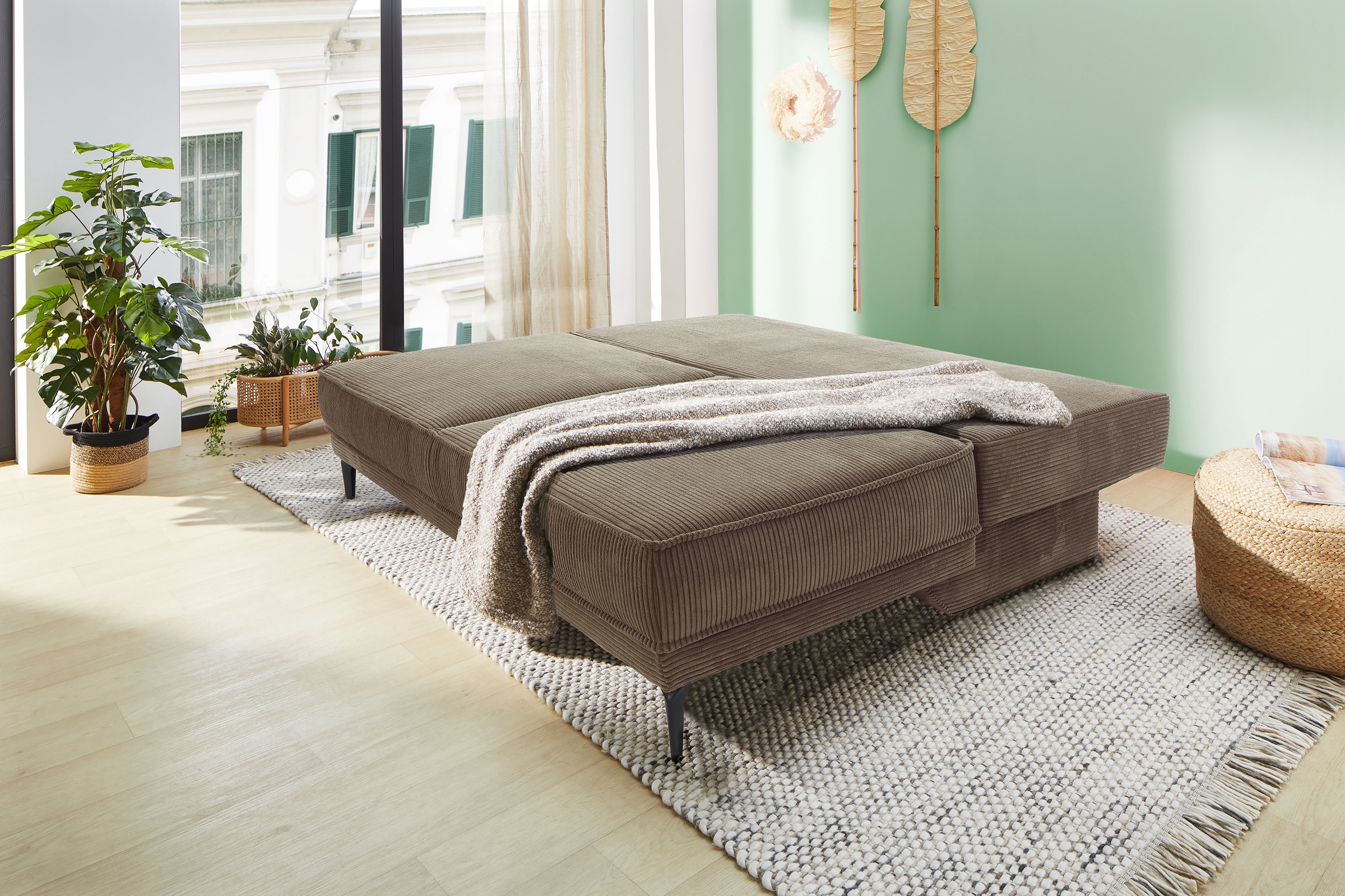 Jockenhöfer Gruppe Schlafsofa "Maestro, B: 203 cm, Liegefl. 161x200 cm, Dauerschläfer" mit Schlaffunktion & Bettkasten, Tonnentaschenfederkern