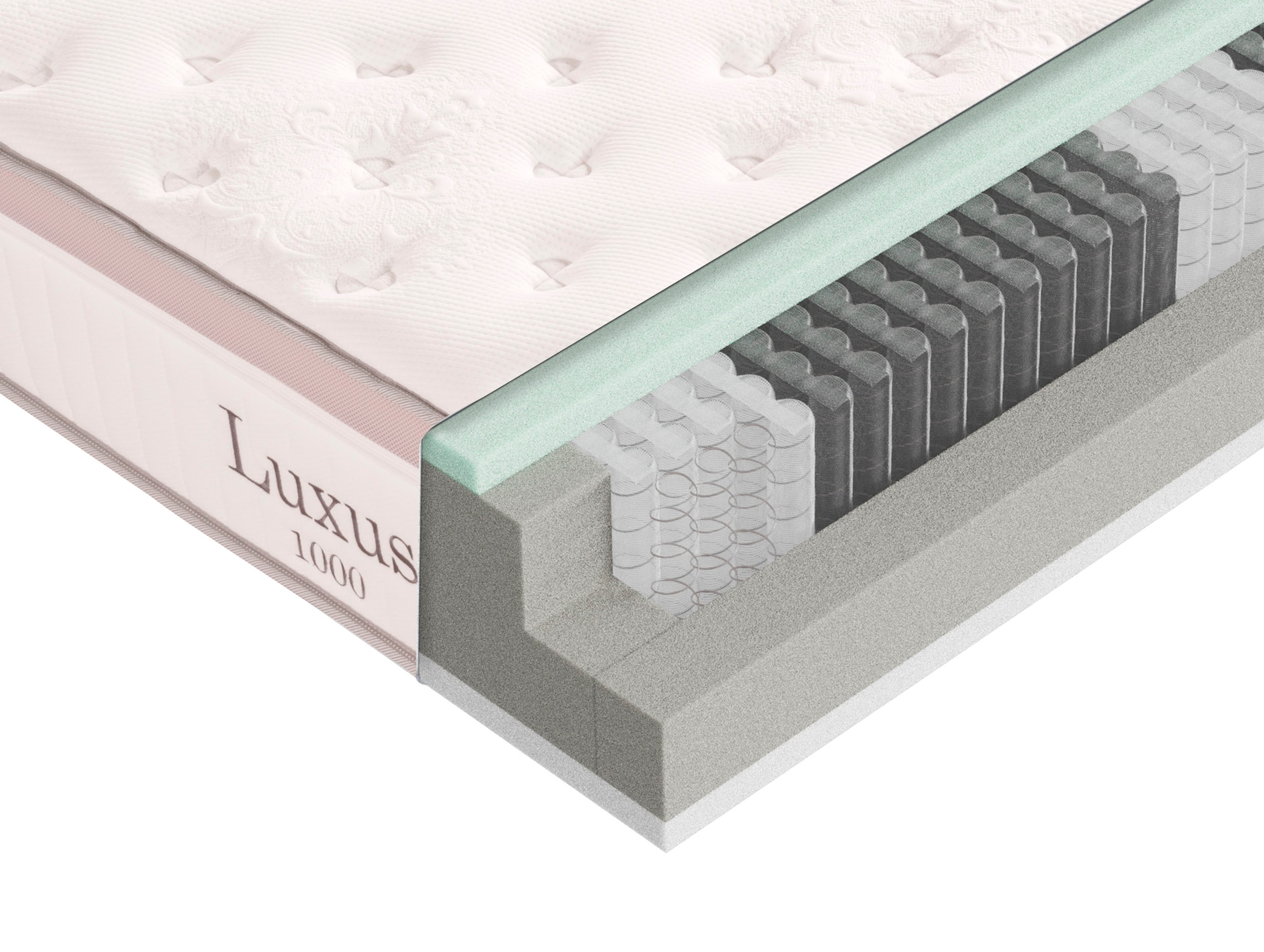 alina Taschenfederkernmatratze »Luxus TF 1000«, 31 cm hoch, Raumgewicht: 40 kg/m³, (1 St.), Matratze mit zusätzlich verstepptem Topper, diverse Grössen erhältlich