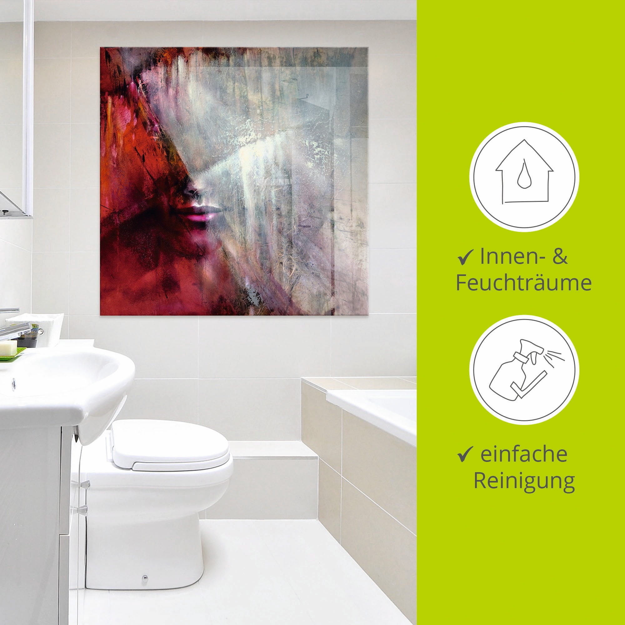 Artland Tableau en verre »Julia« 1 cuis tlg. in verschiedenen Grössen