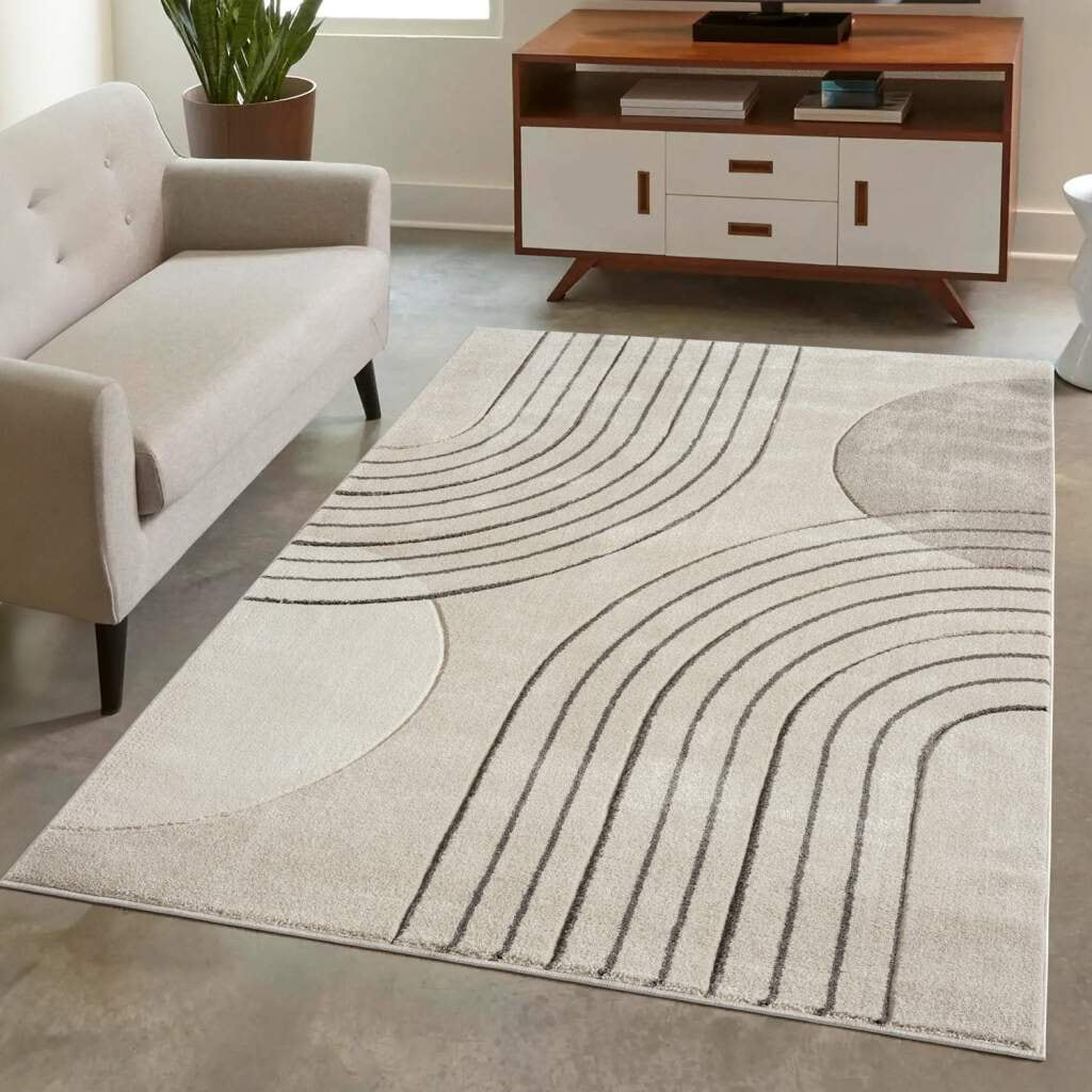 Image of Carpet City Teppich "BONITO 7170" rechteckig 11 mm Höhe Läufer, Flachflor, Hochtief-Muster/ 3D-Effekt, Geo-Muster, Wohnzimmer