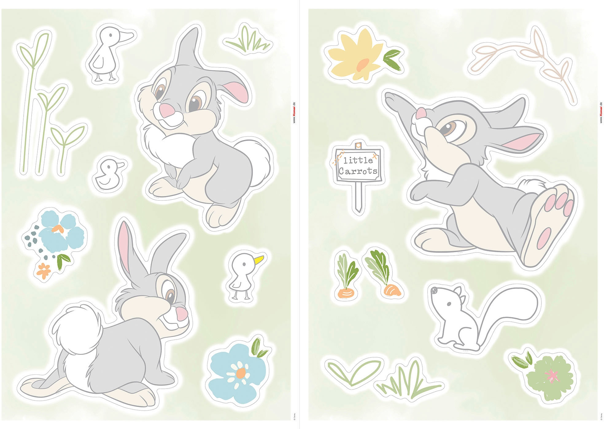 Komar Wandtattoo »Thumper Growing Carrots - Grösse 50 x 70 cm« selbstklebend, Wandsticker, Kinderzimmer