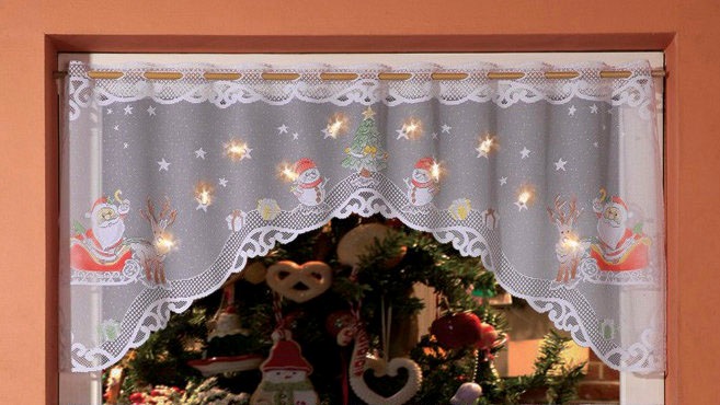 Image of WILLKOMMEN ZUHAUSE by ALBANI GROUP Panneaux »Weihnachtsmann«, (1 St.), Jacquard-Panneauxbogen, handcoloriert bei Ackermann Versand Schweiz