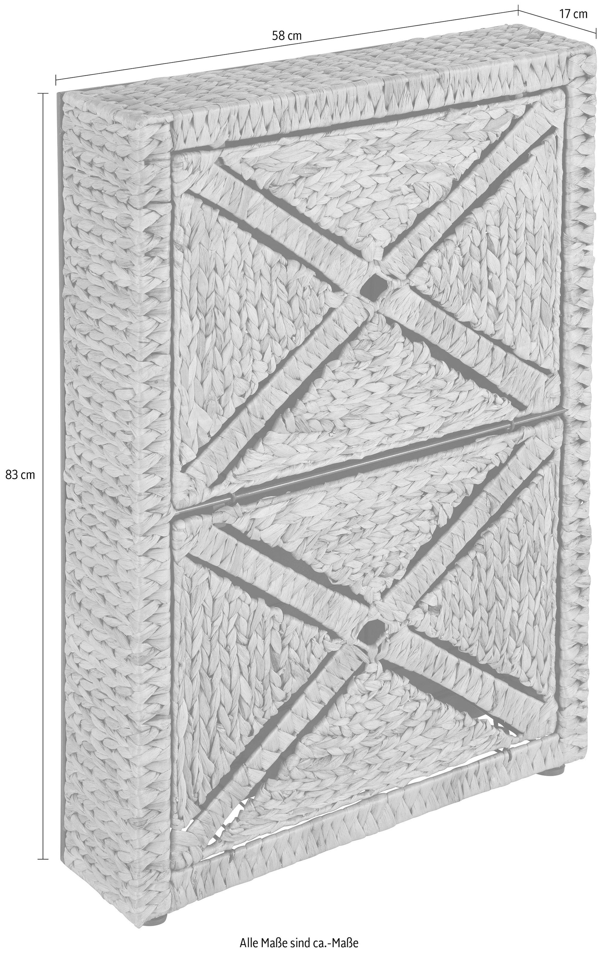 Home affaire Schuhkipper »Schönerempfang«, kaufen Wasserhyazinthengeflecht bequem einem Metallgestell aus und