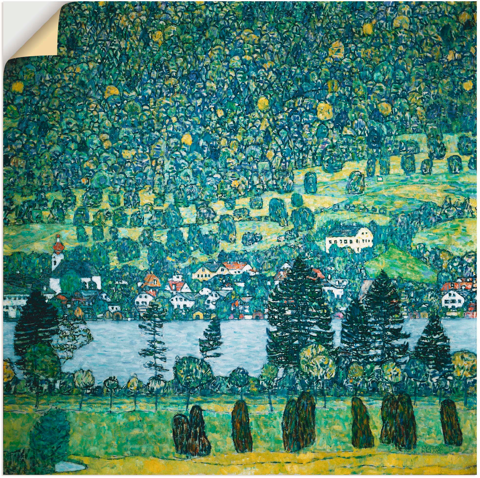 Image of Artland Wandbild »Waldabhang in Unterach am Attersee«, Wald, (1 St.), in vielen Grössen & Produktarten - Alubild / Outdoorbild für den Aussenbereich, Leinwandbild, Poster, Wandaufkleber / Wandtattoo auch für Badezimmer geeignet bei Ackermann Versand Schwe