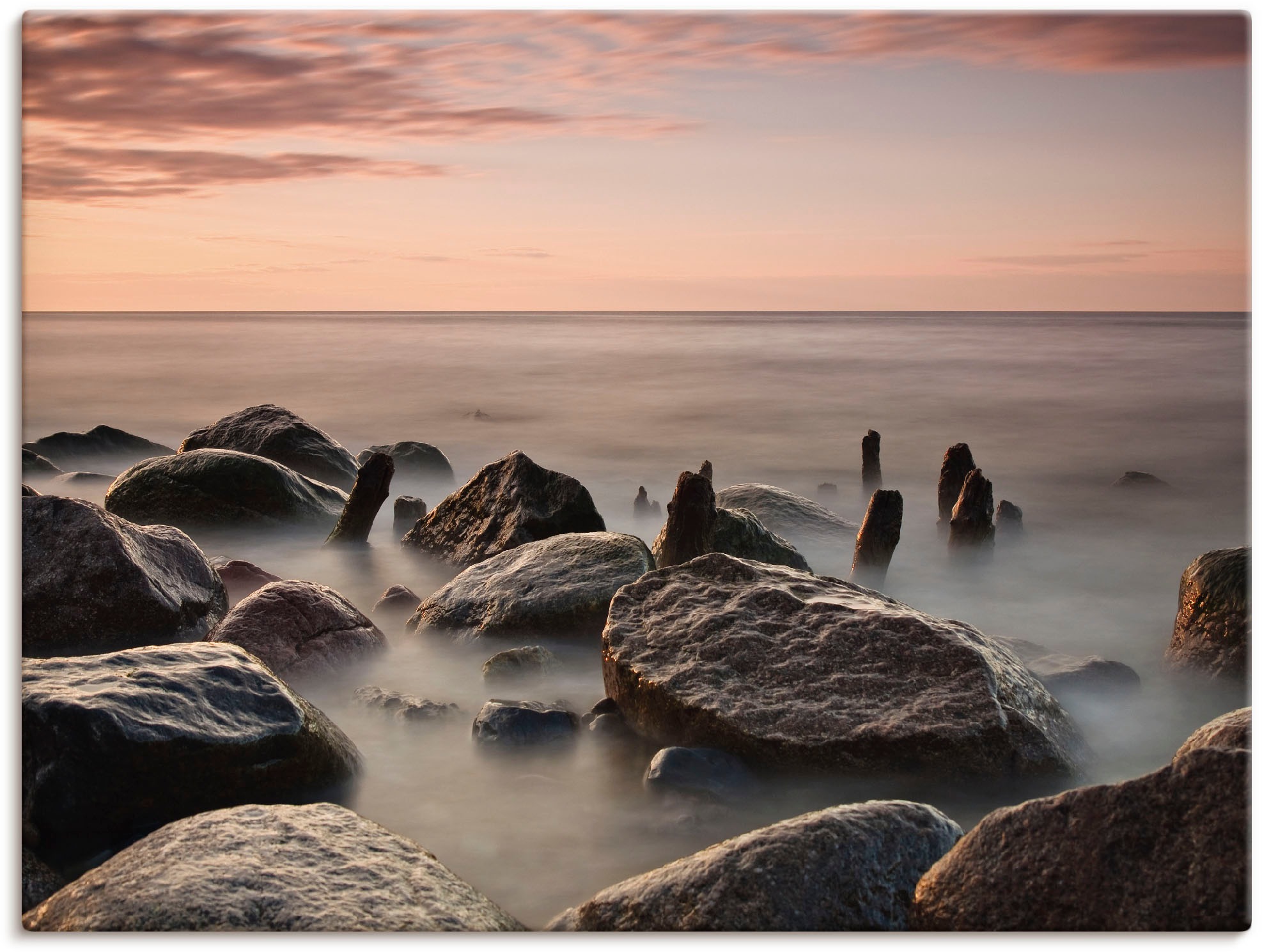 Image of Artland Wandbild »Abends an der Ostseeküste«, Küste, (1 St.), in vielen Grössen & Produktarten -Leinwandbild, Poster, Wandaufkleber / Wandtattoo auch für Badezimmer geeignet bei Ackermann Versand Schweiz