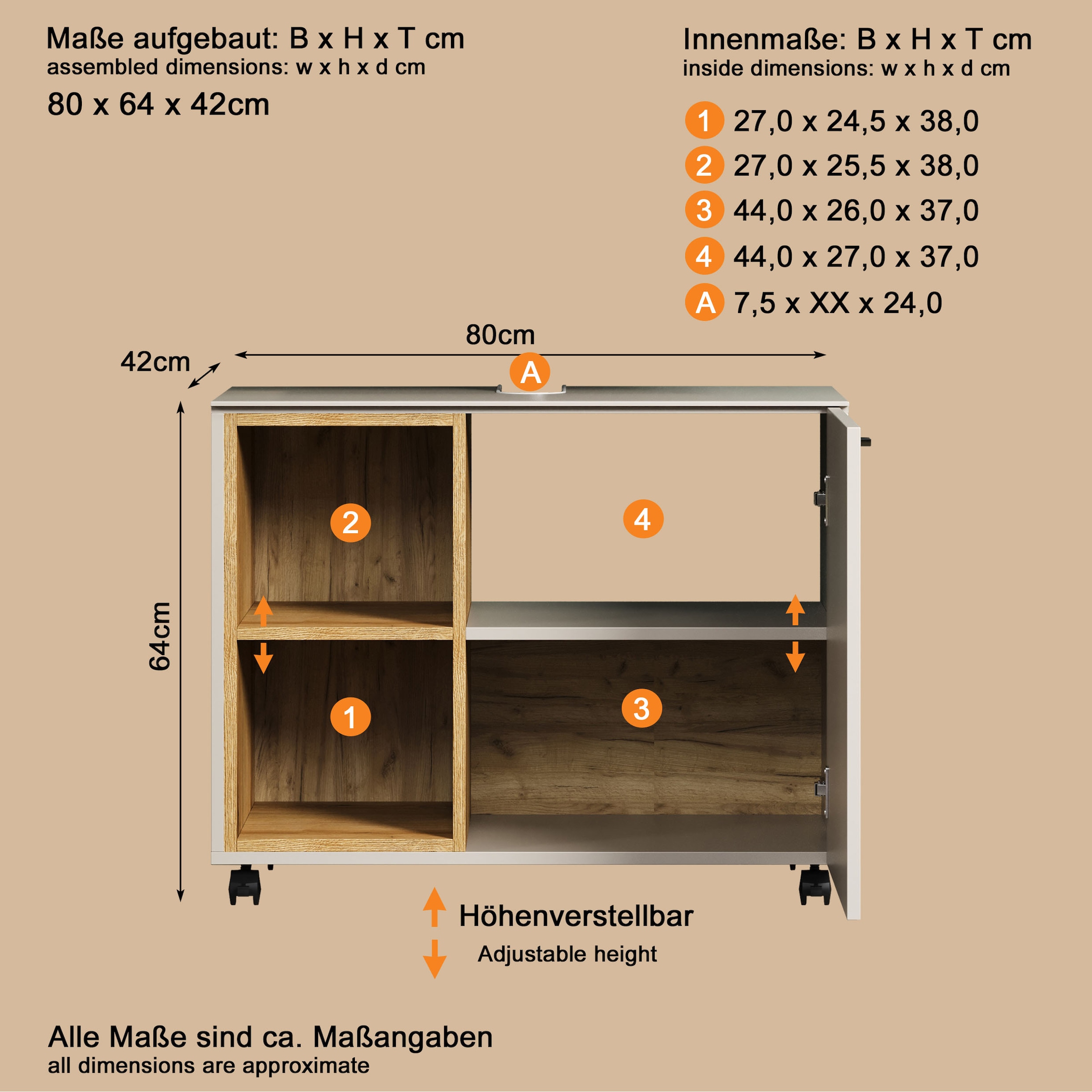 welltime Badmöbel-Set »San Pedro« Komplett-Set, 4 Stk. tlg.