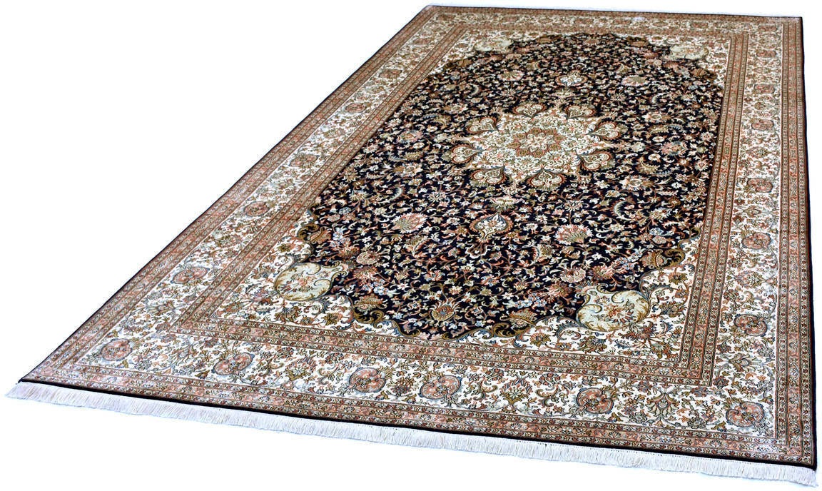 Image of Kayoom Seidenteppich »Kashan 9596«, rechteckig, 10 mm Höhe, Einzelstück mit Zertifikat, Wohnzimmer bei Ackermann Versand Schweiz