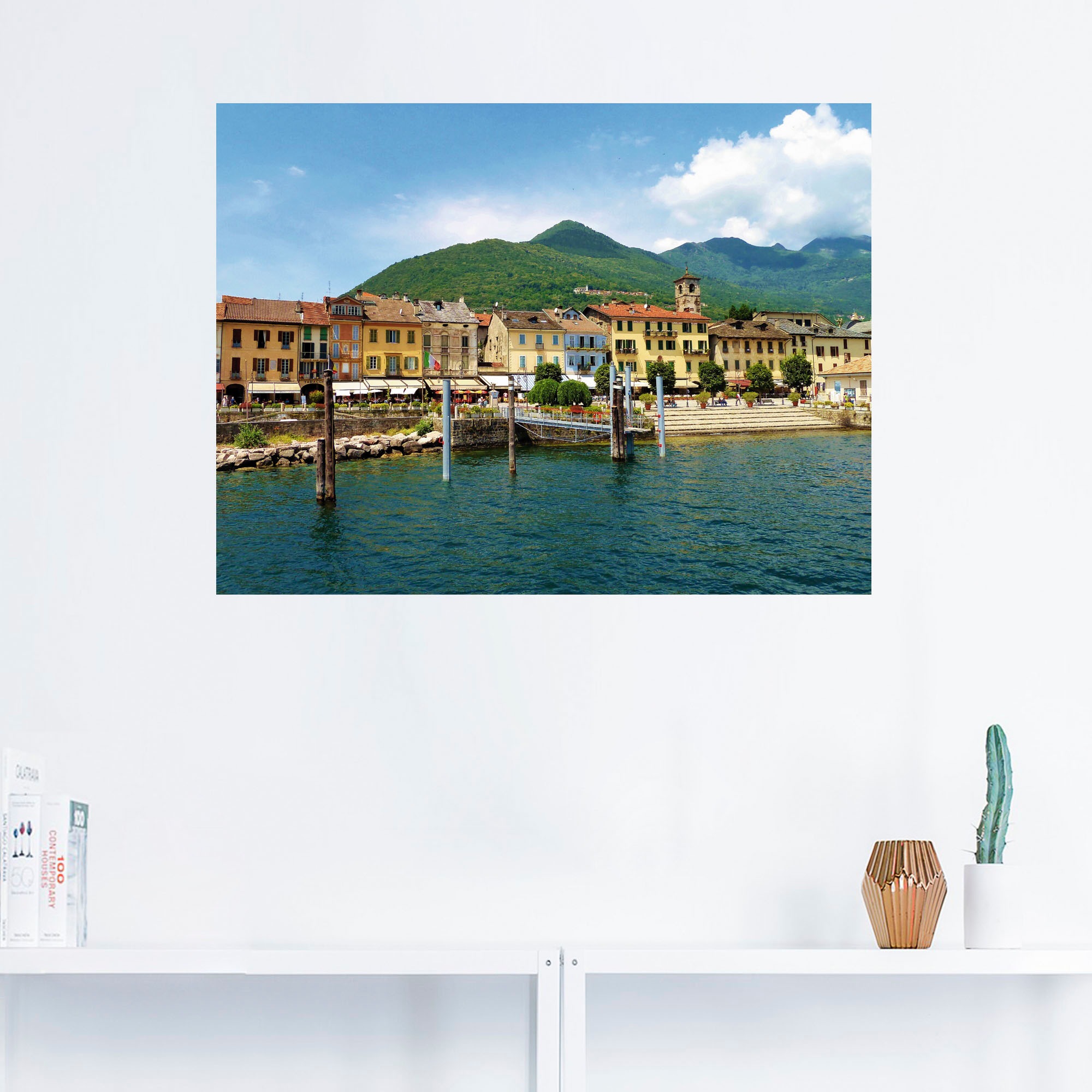 Artland Wandbild »Cannobio am Lago Maggiore«, Gewässer, (1 St.), als Leinwandbild, Wandaufkleber oder Poster in versch. Grössen