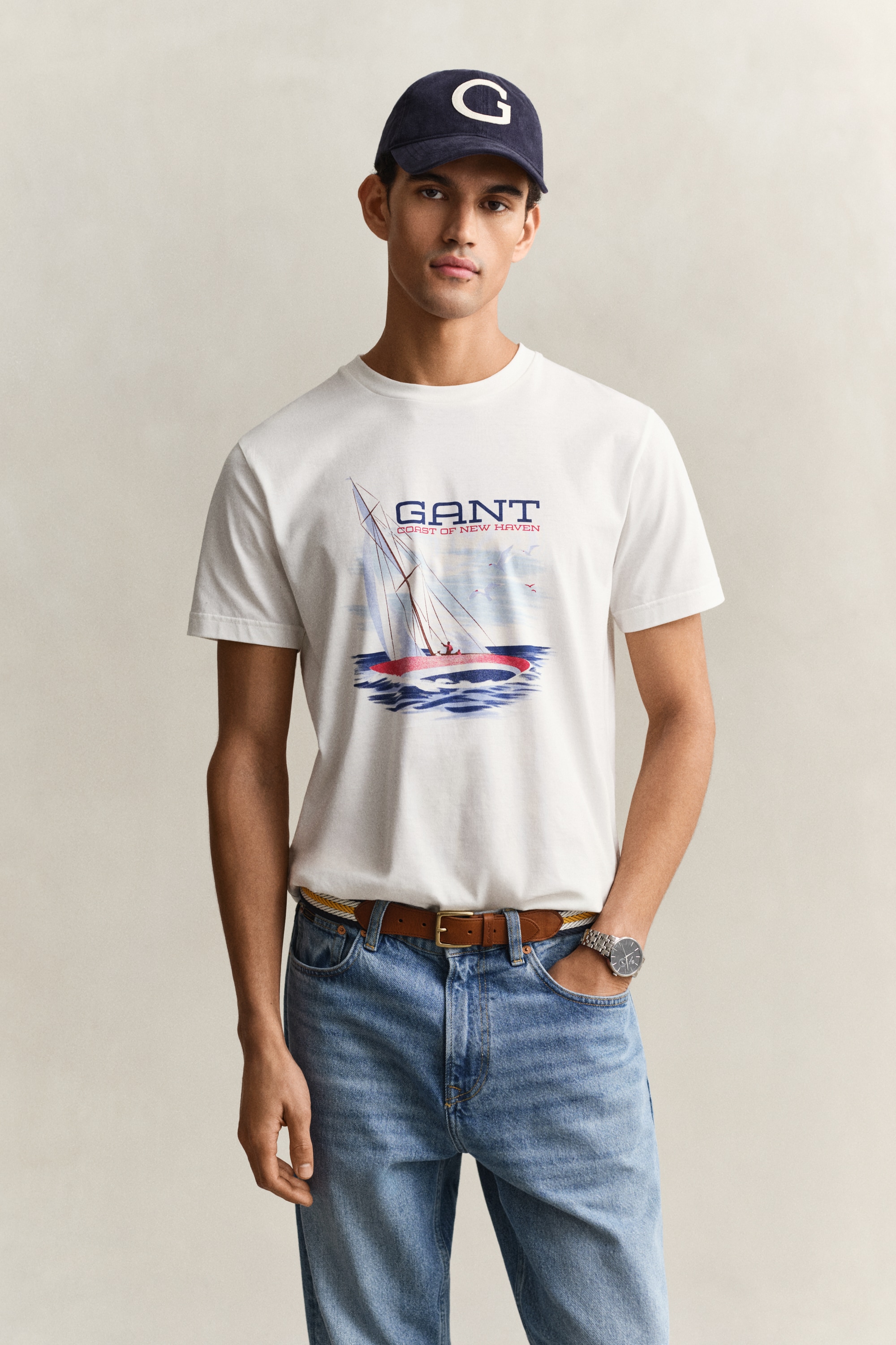 Image of Gant T-Shirt "GRAPHIC" Regular fit mit Rundhalsausschnitt
