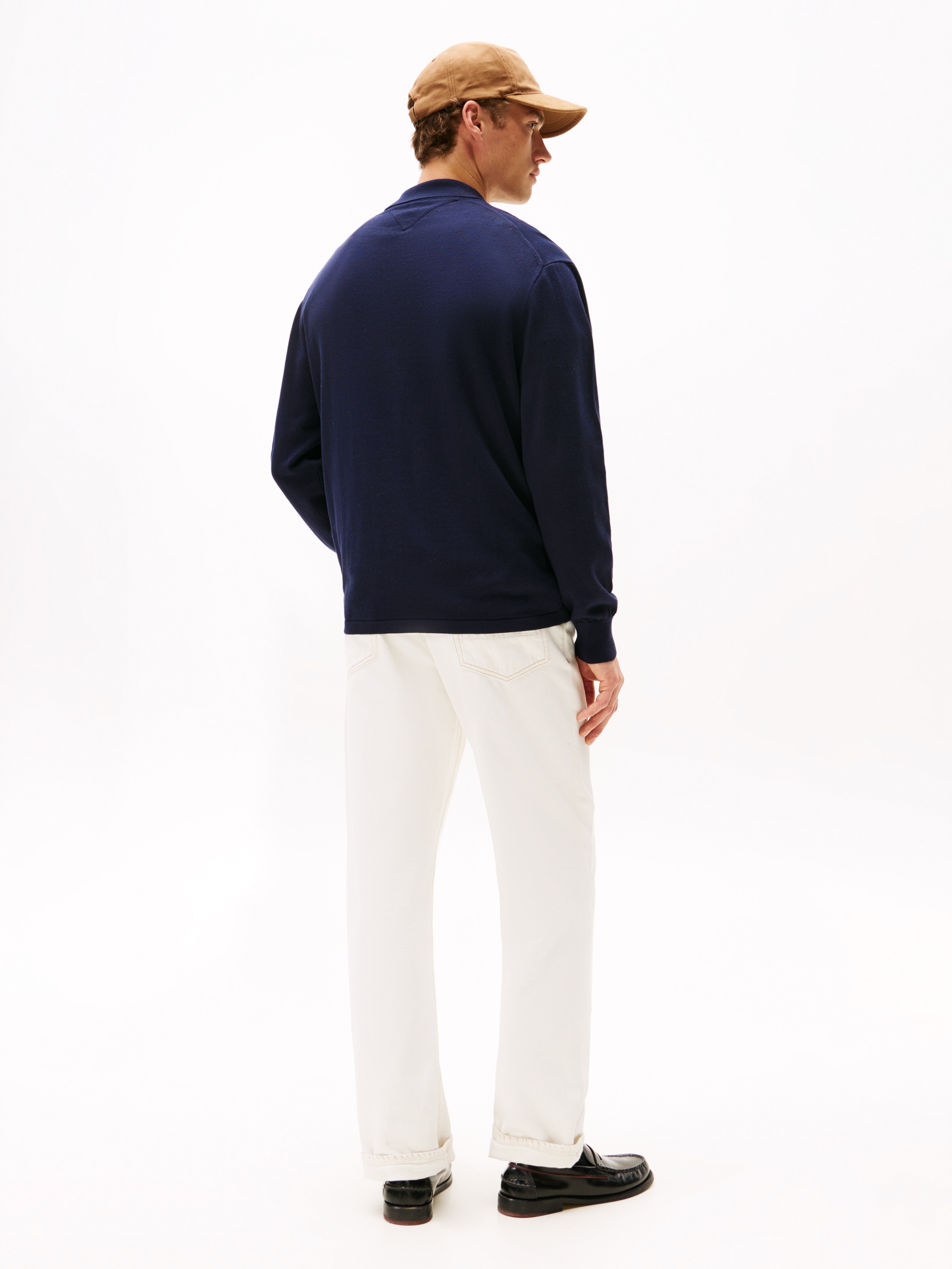 Tommy Hilfiger Veste en tricot »ESSENTIAL COTTON« Surchemise tricotée coupe décontractée avec broderie de drapeau
