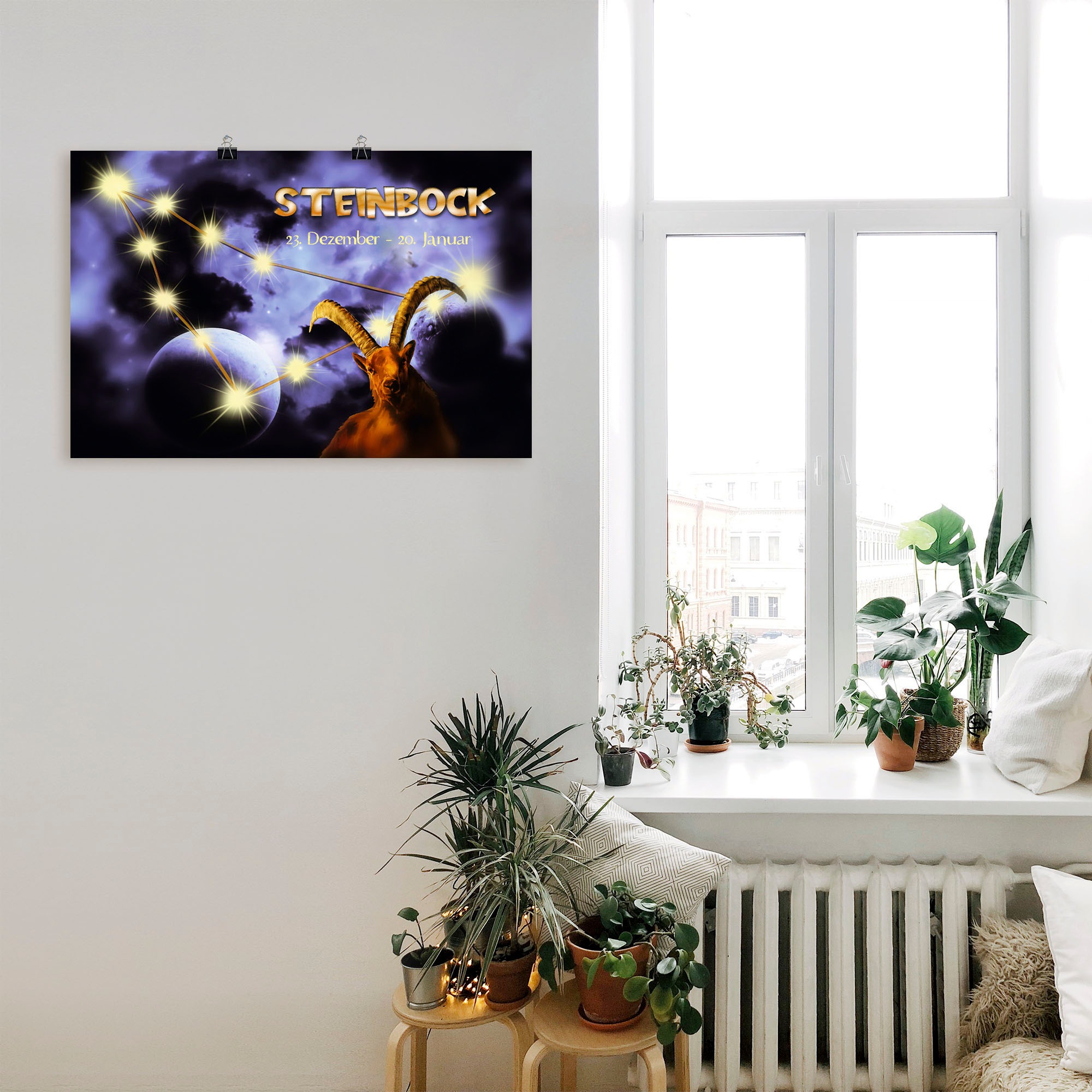 Artland Wandbild »Sternzeichen - Steinbock«, Bilder von Sternzeichen, (1 St.), als Leinwandbild, Poster in verschied. Grössen