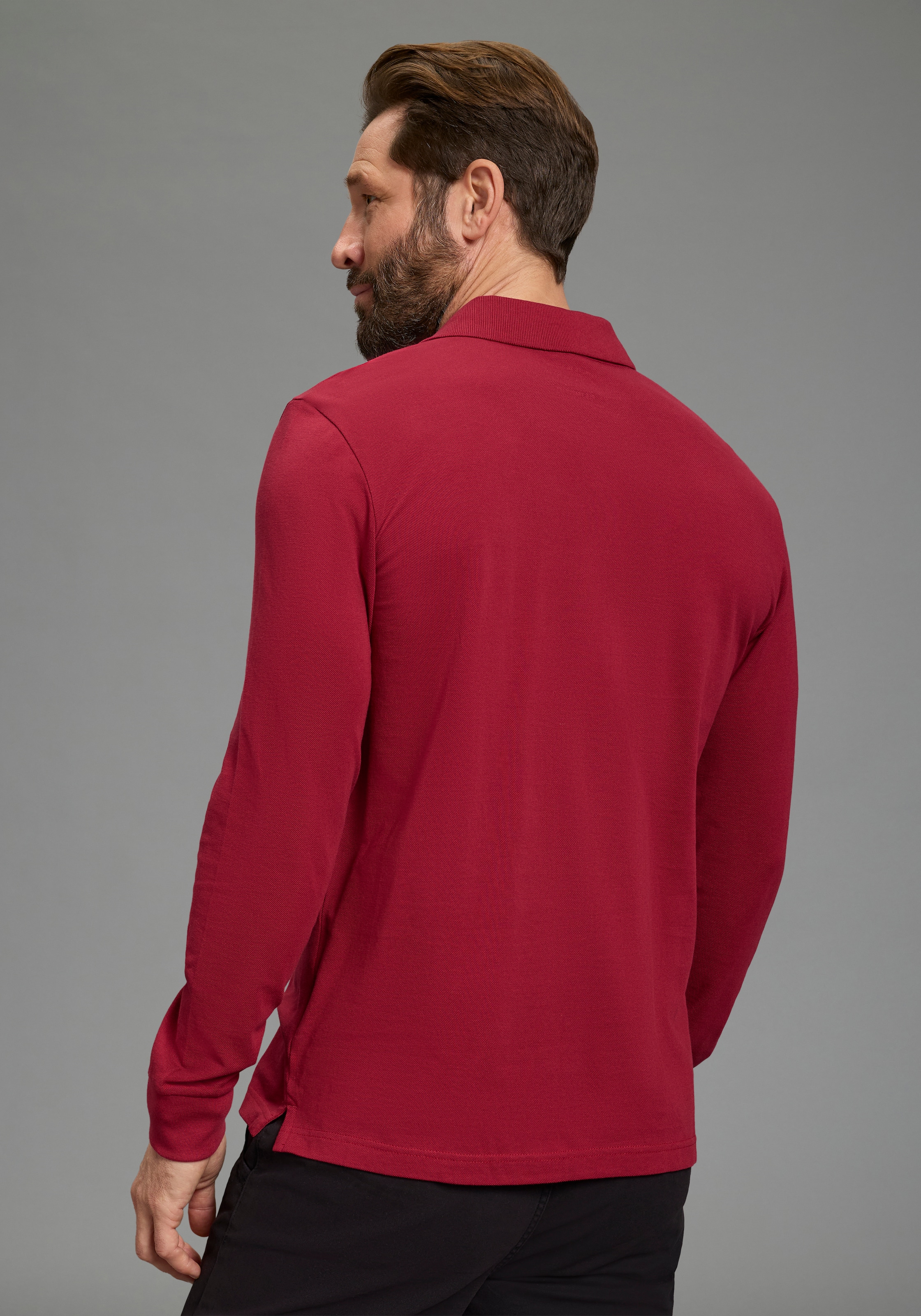 Man's World Langarm-Poloshirt »Neue Kollektion!« schmale Passform, Langarm, mit Reissverschlusstasche