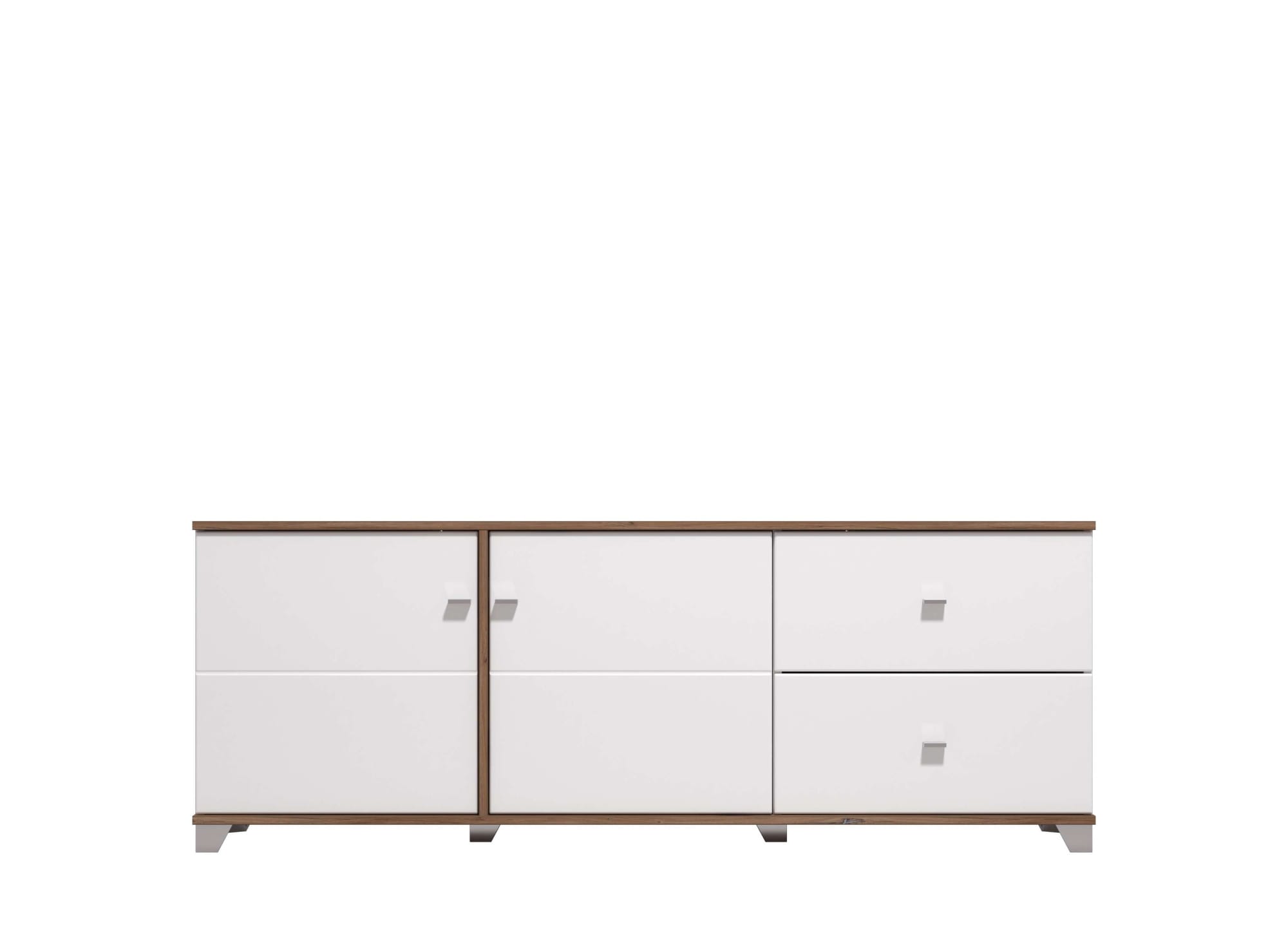 INOSIGN TV-Board »Burgundy Lowboard, TV-Schrank, TV-Ständer, Hochglanzfronten« Hochglanzfronten und eine Innenausstattung in Flagstaff Eiche