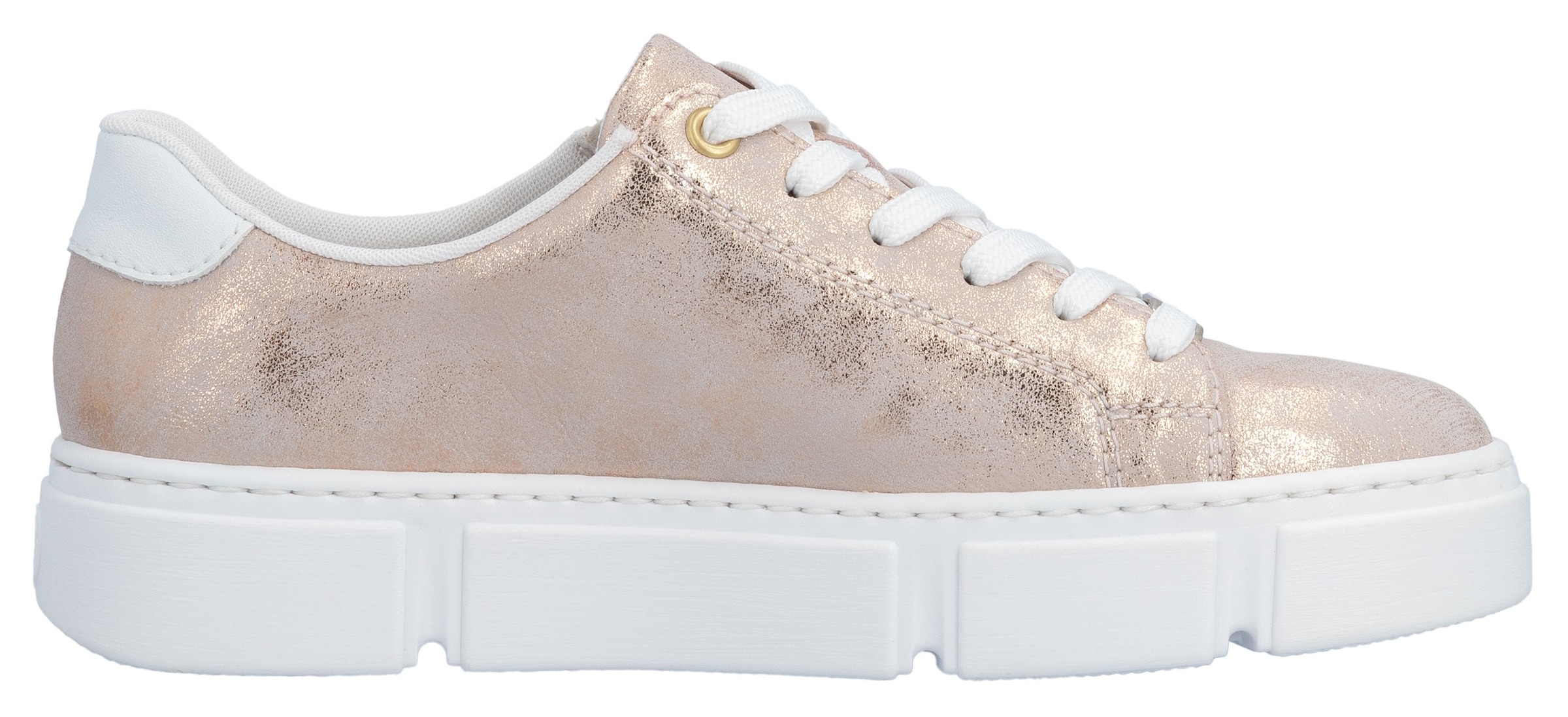 Rieker Plateausneaker  , Freizeitschuh, Halbschuh, Schnürschuh mit Reissverschluss