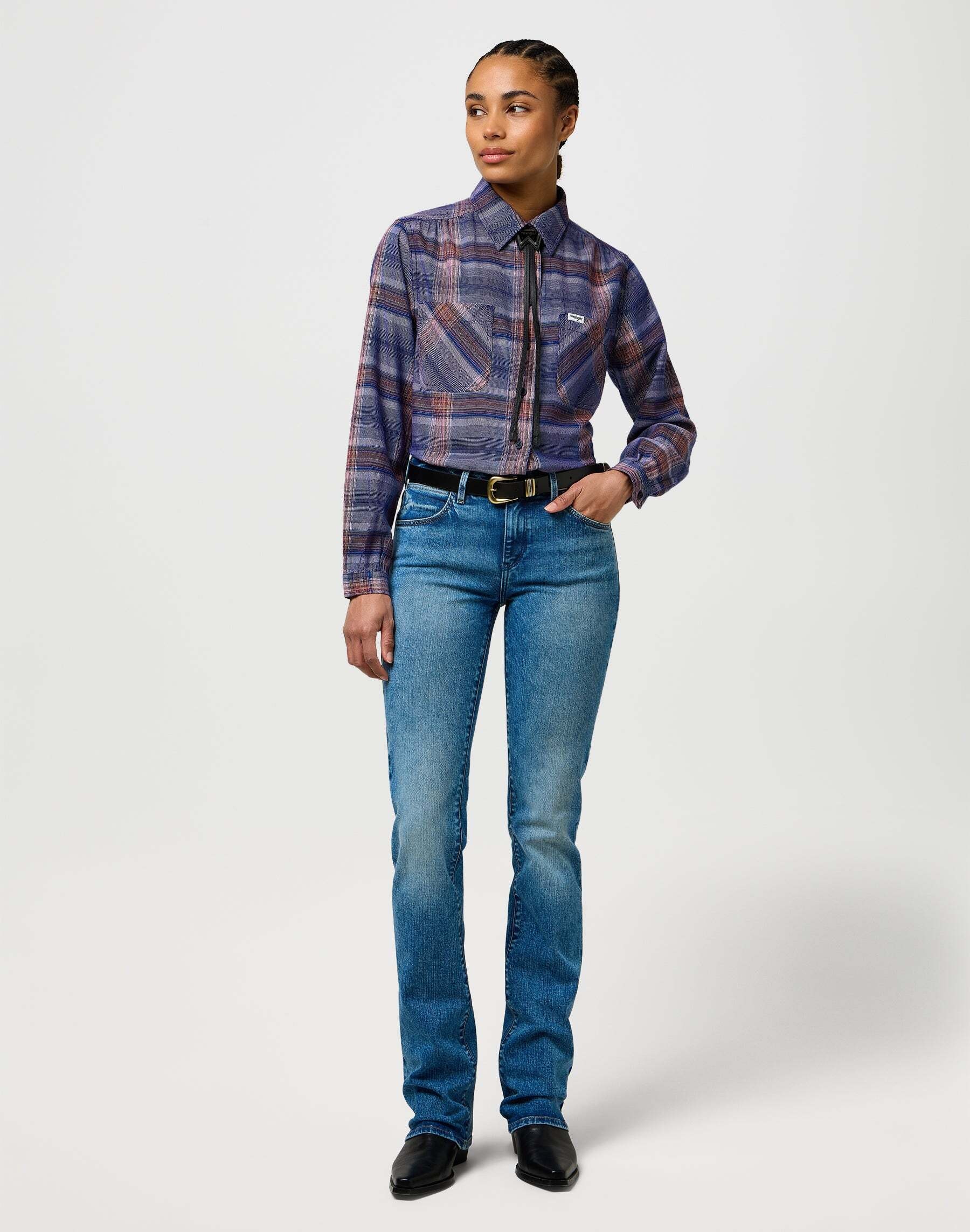 Wrangler Langarmbluse »WRANGLER Langarmhemd Femme Western Shirt«