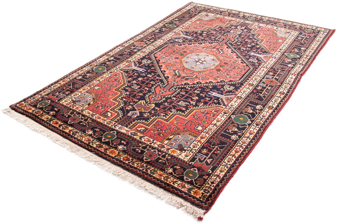 Image of morgenland Orientteppich »Perser - Nomadic - 226 x 139 cm - rot«, rechteckig, 10 mm Höhe, Wohnzimmer, Handgeknüpft, Einzelstück mit Zertifikat bei Ackermann Versand Schweiz