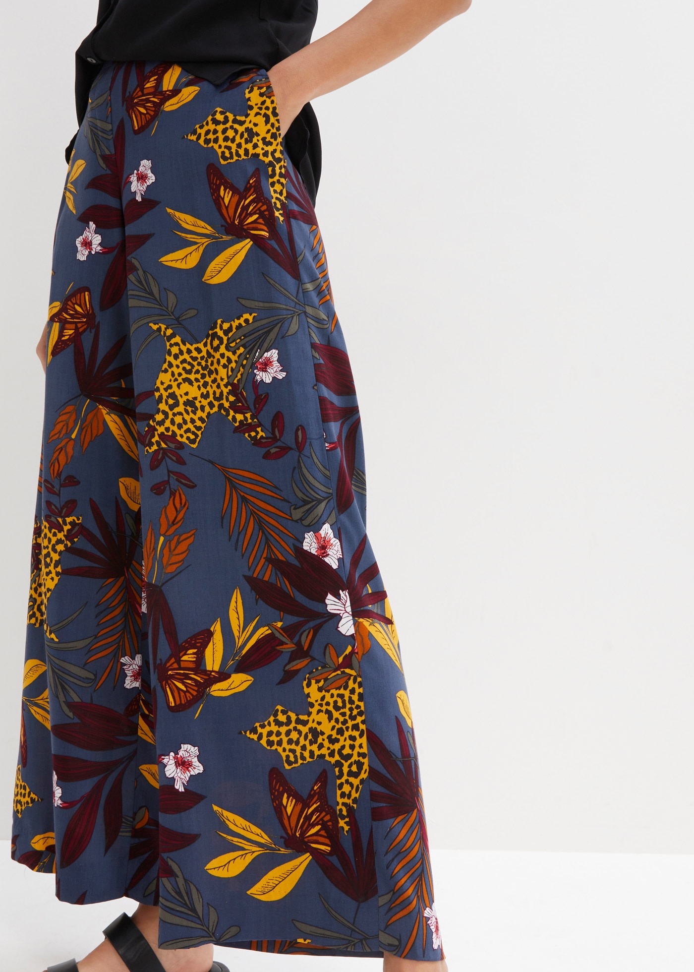 bonprix Pantalon marlène »Marlenehose aus reiner Viskose«  aus Viskose, Loose Fit, weiter Beinverlauf, eleganter Stil