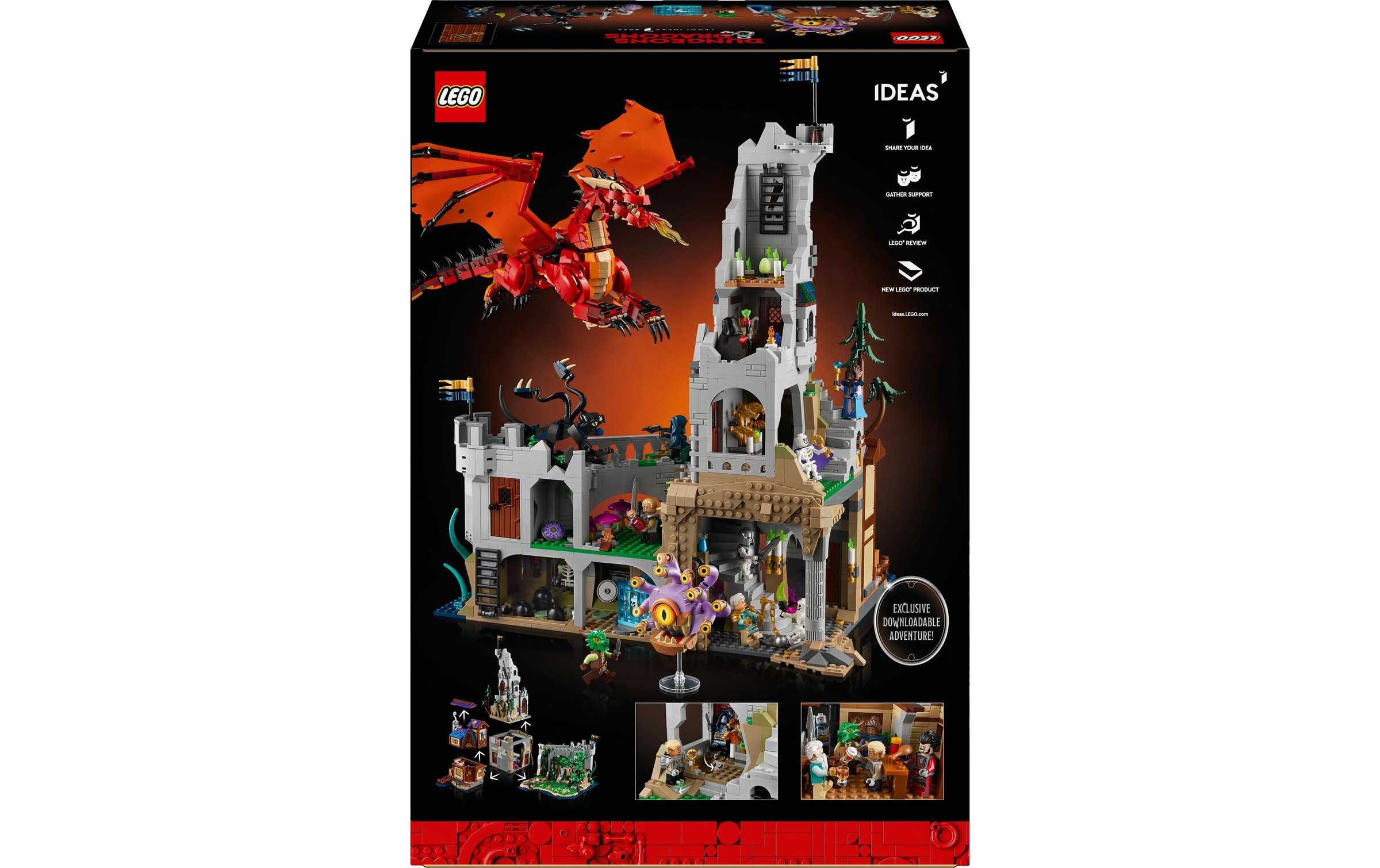 LEGO® Spielbausteine »Ideas Dungeons & Dragons: Die Sage vom Roten Drachen 21348«, (3745 St.)