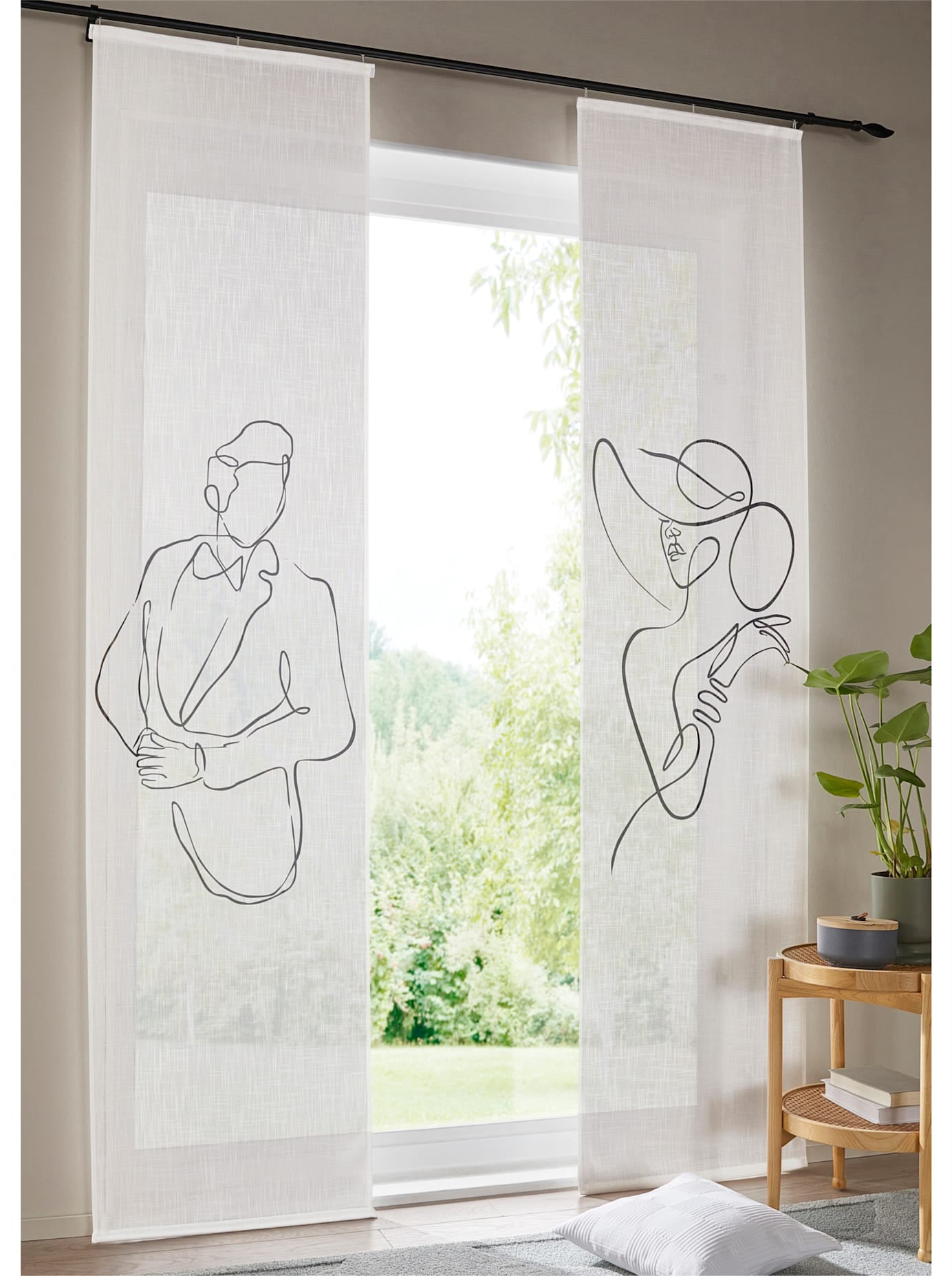 heine home Rideau coulissant Velcro 1 cuis tlg.