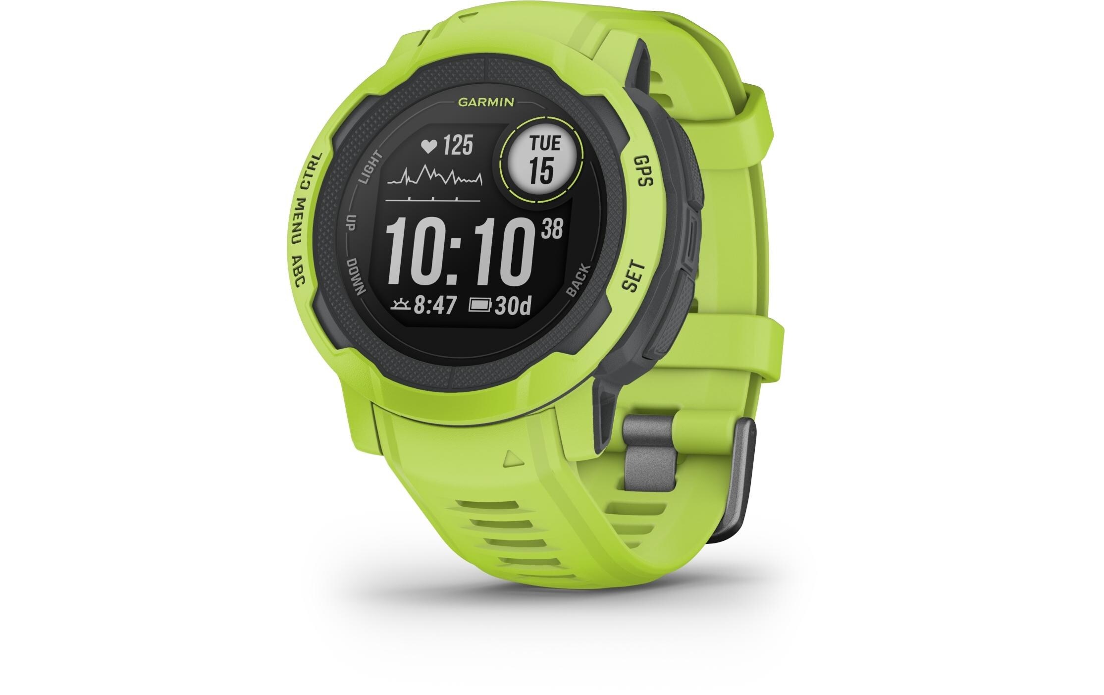 Garmin Smartwatch »GARMIN Sportuhr Instinct 2 Limette«, (2,27 cm / 0,9 Zoll), Android Wear,)