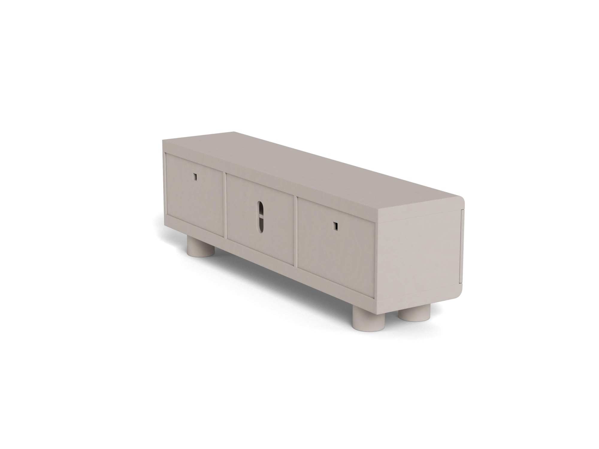 ACTONA GROUP TV-Schrank »Beistelltisch« TV Tisch, 3 Böden, grau,160x40x50