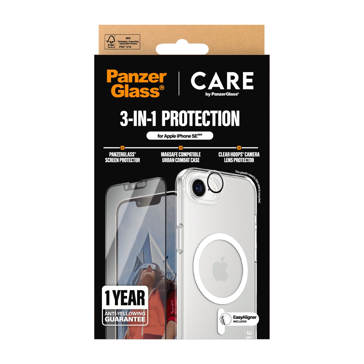 CARE by PanzerGlass Handyhülle »Flagship 3-in-1 Set«, Backcover, Schutzhülle, Handyschutzhülle, Case, Schutzcase, stossfest