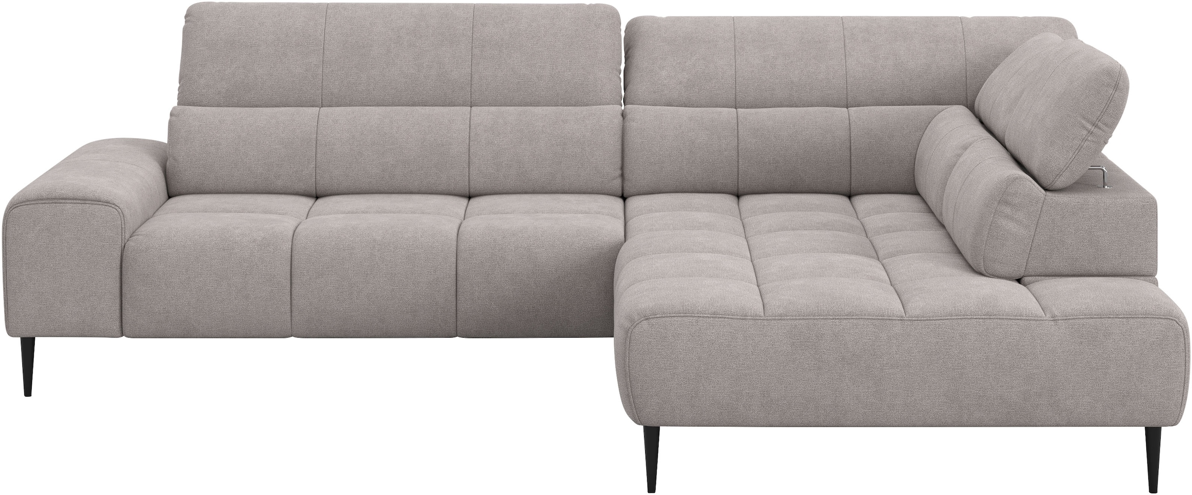 COTTA Canapé d'angle »Theo L-Form, B: 298 cm« avec réglage de la tête, réglage de la profondeur d'assise optionnel