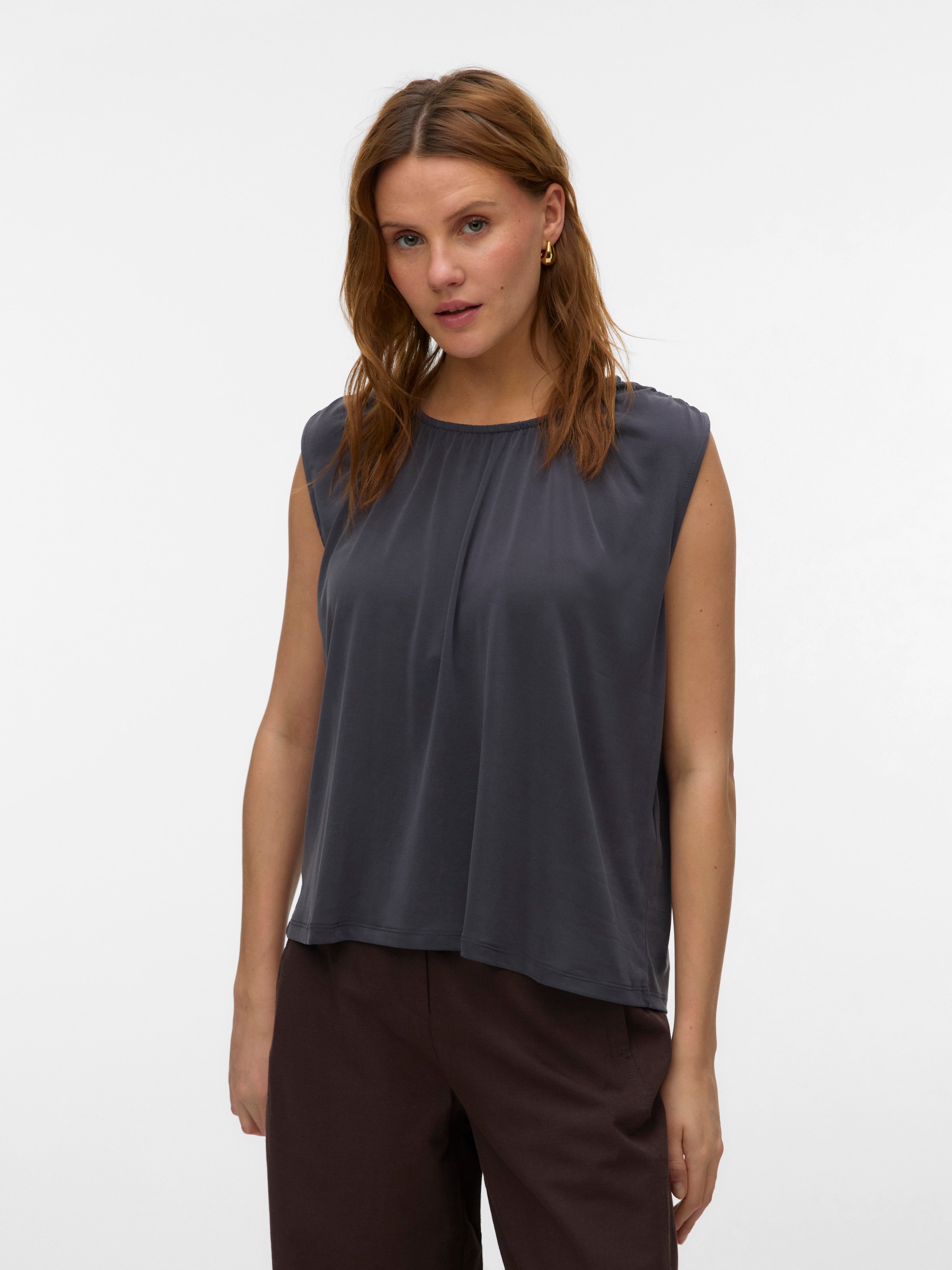 Image of Vero Moda Shirttop "VMFILLI SL TOP JRS NOOS" Materialmix