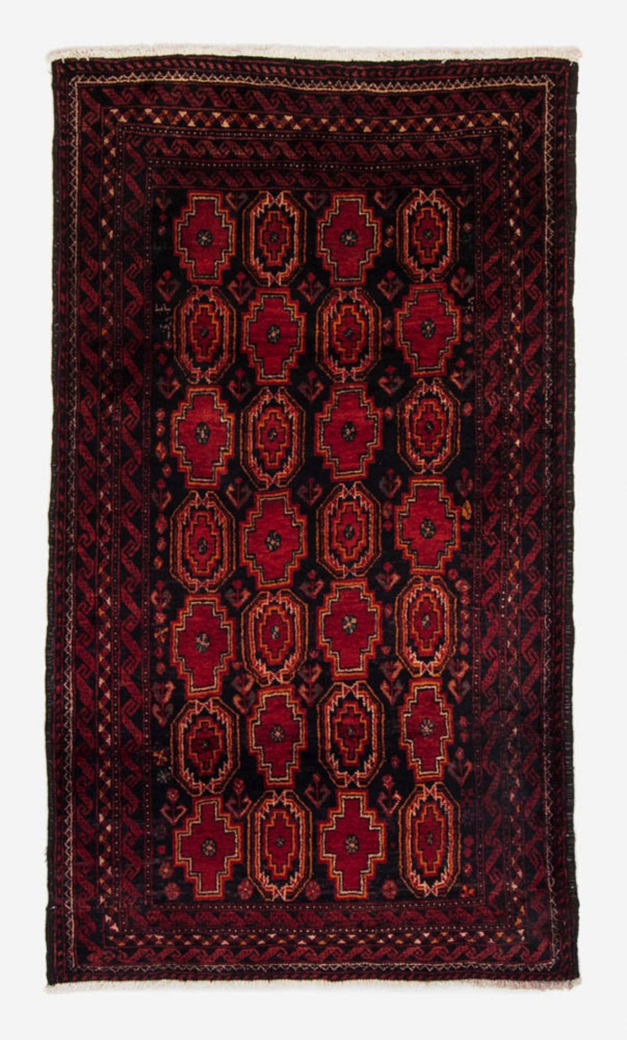 Image of morgenland Hochflor-Läufer »Belutsch Durchgemustert Rosso scuro 185 x 110 cm«, rechteckig, 0,8 mm Höhe, Handgeknüpft bei Ackermann Versand Schweiz